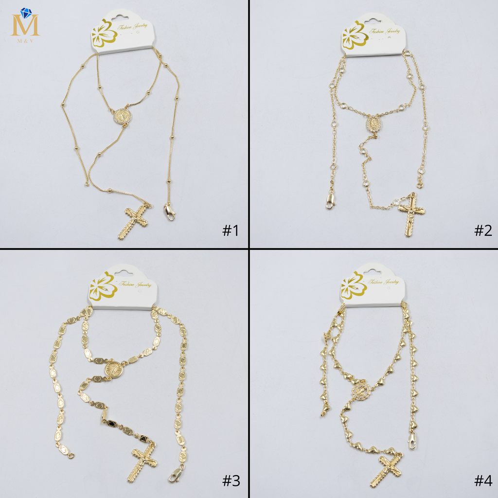 Collar Dorado Religioso M3 Oro Laminado