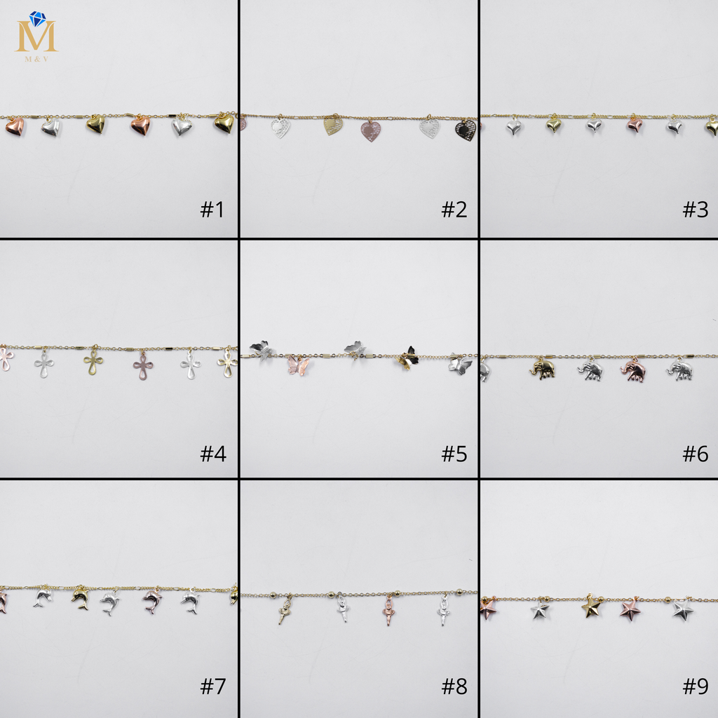 Pulseras de Tres colores M1 Oro Laminado
