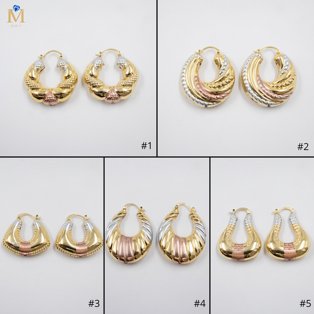 Aretes Oro Florentino M1 Oro Laminado
