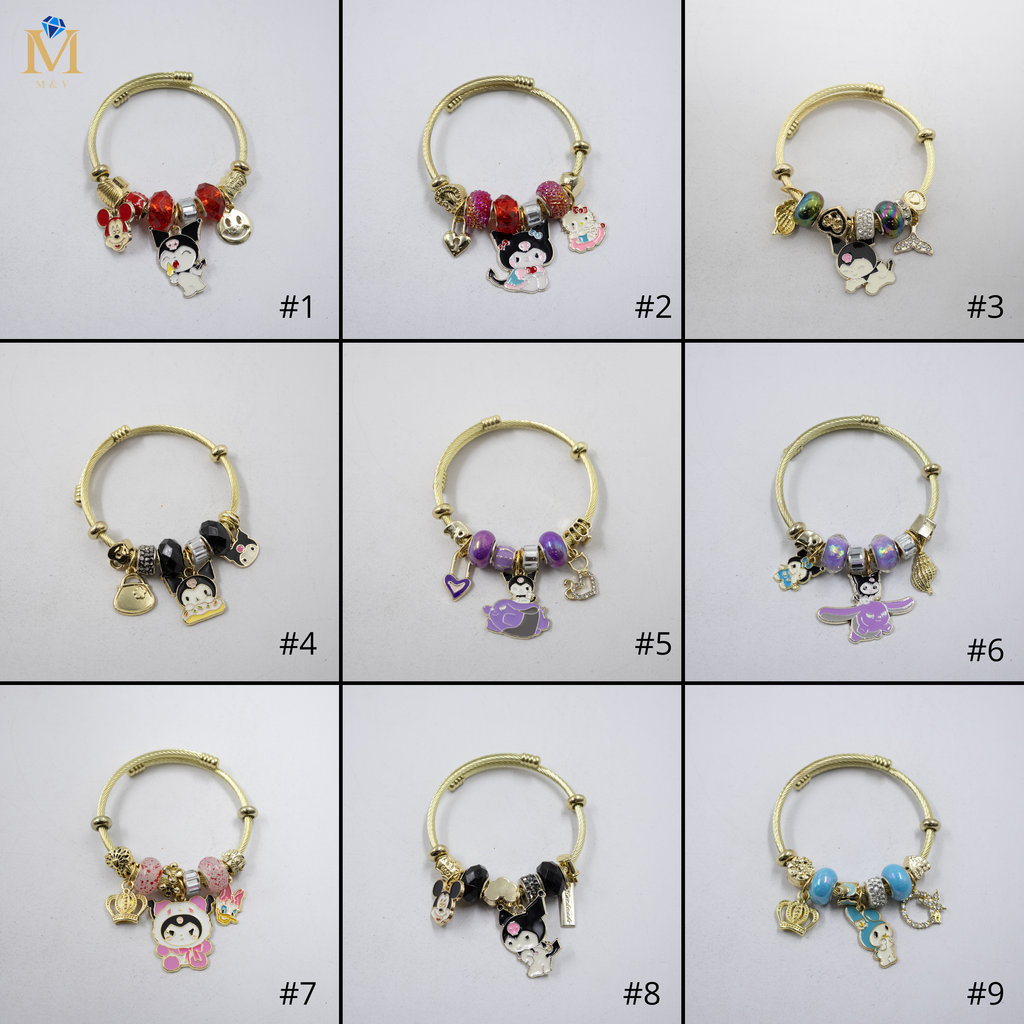Pulsera tipo Pandora M3 Oro Laminado