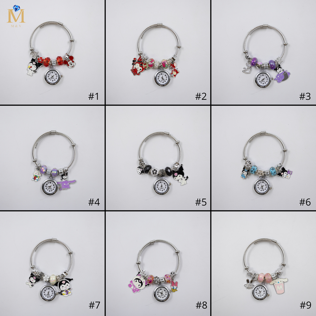 Pulsera tipo Pandora Plateadas M14 Oro Laminado