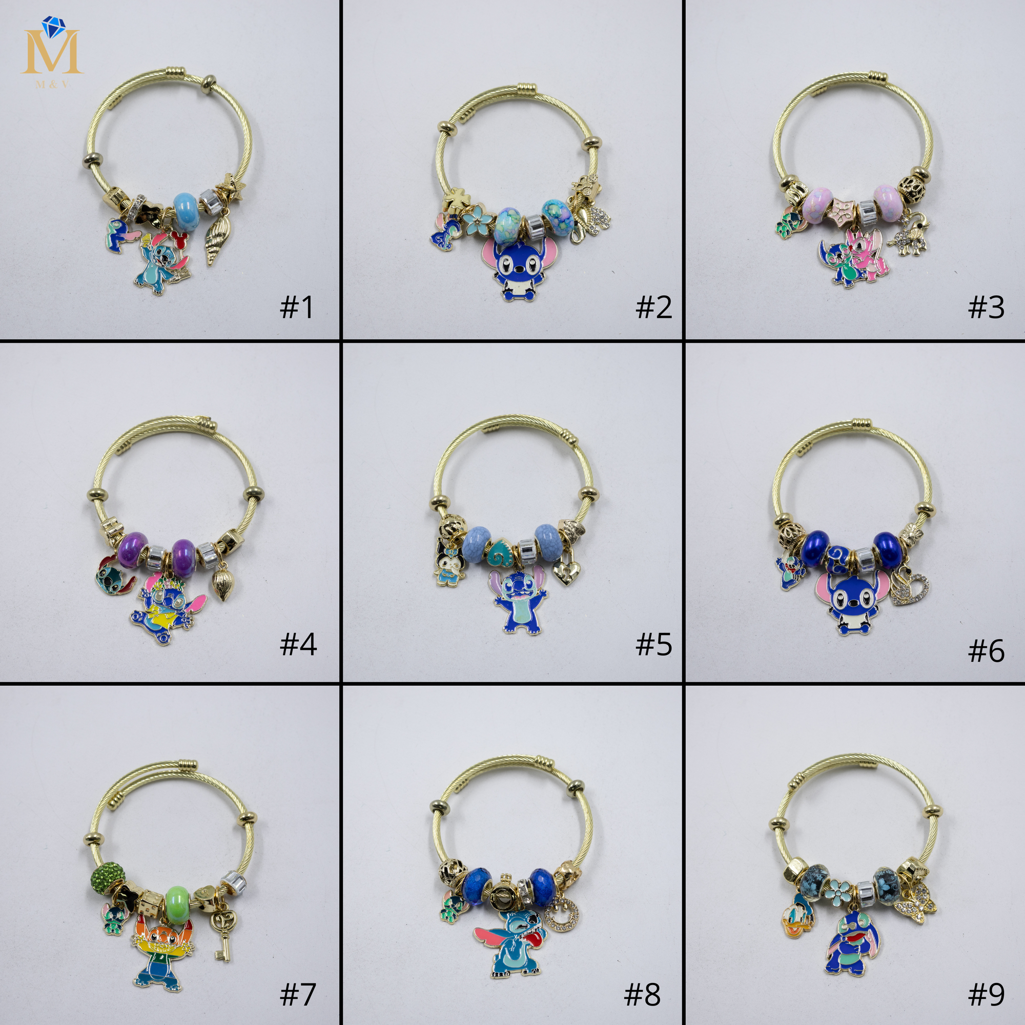 Pulsera tipo Pandora M11 Oro Laminado