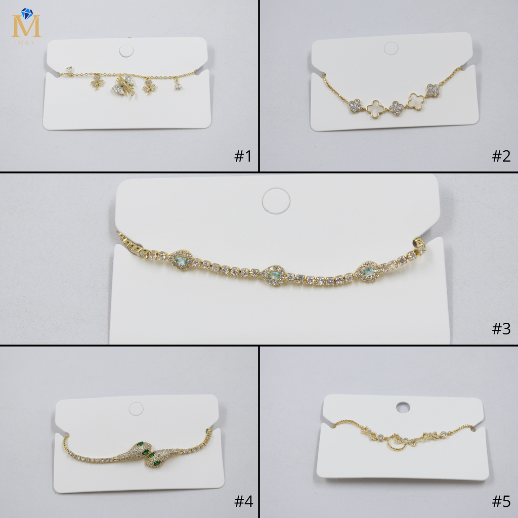 Pulsera Dorada Ansheli 33 Oro Laminado