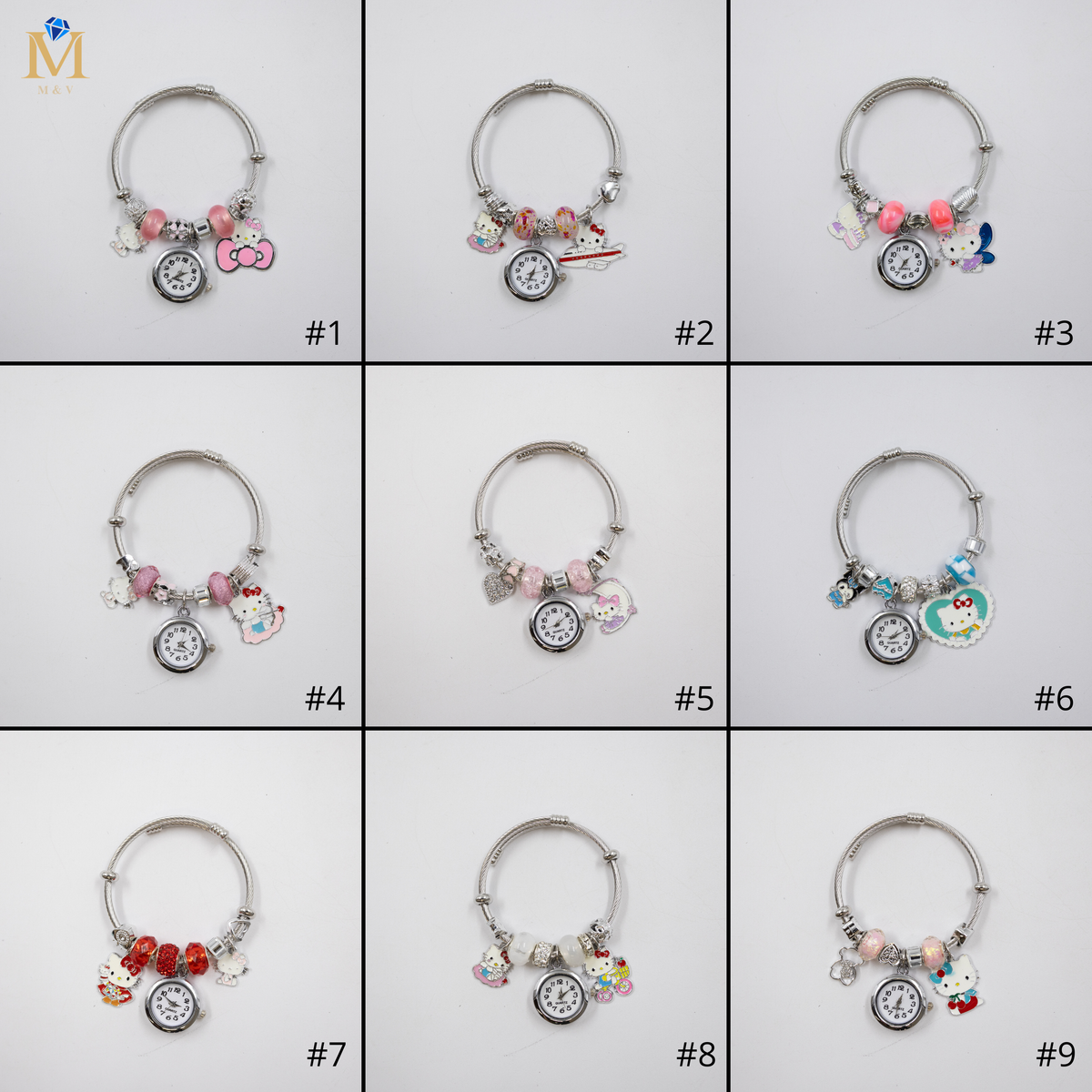 Pulsera tipo Pandora Plateadas M12 Oro Laminado
