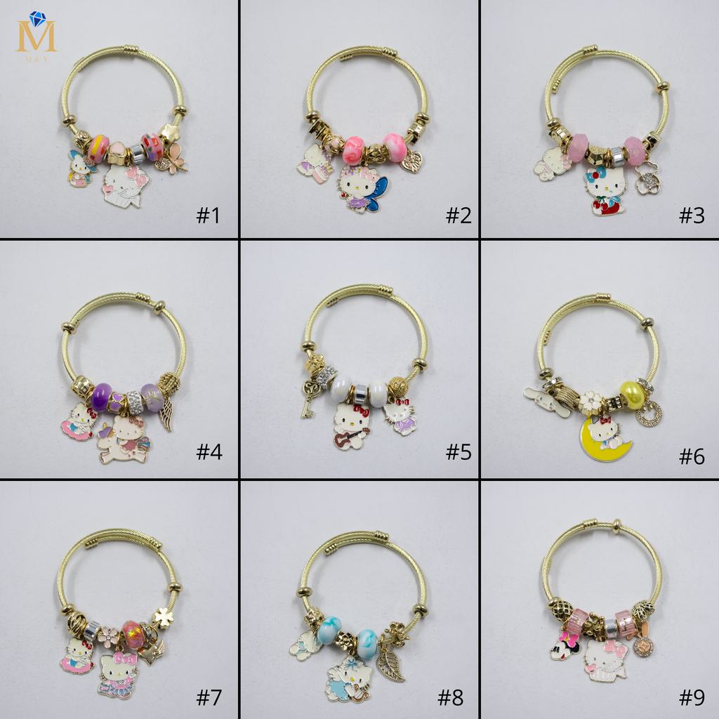 Pulsera tipo Pandora M1 Oro Laminado