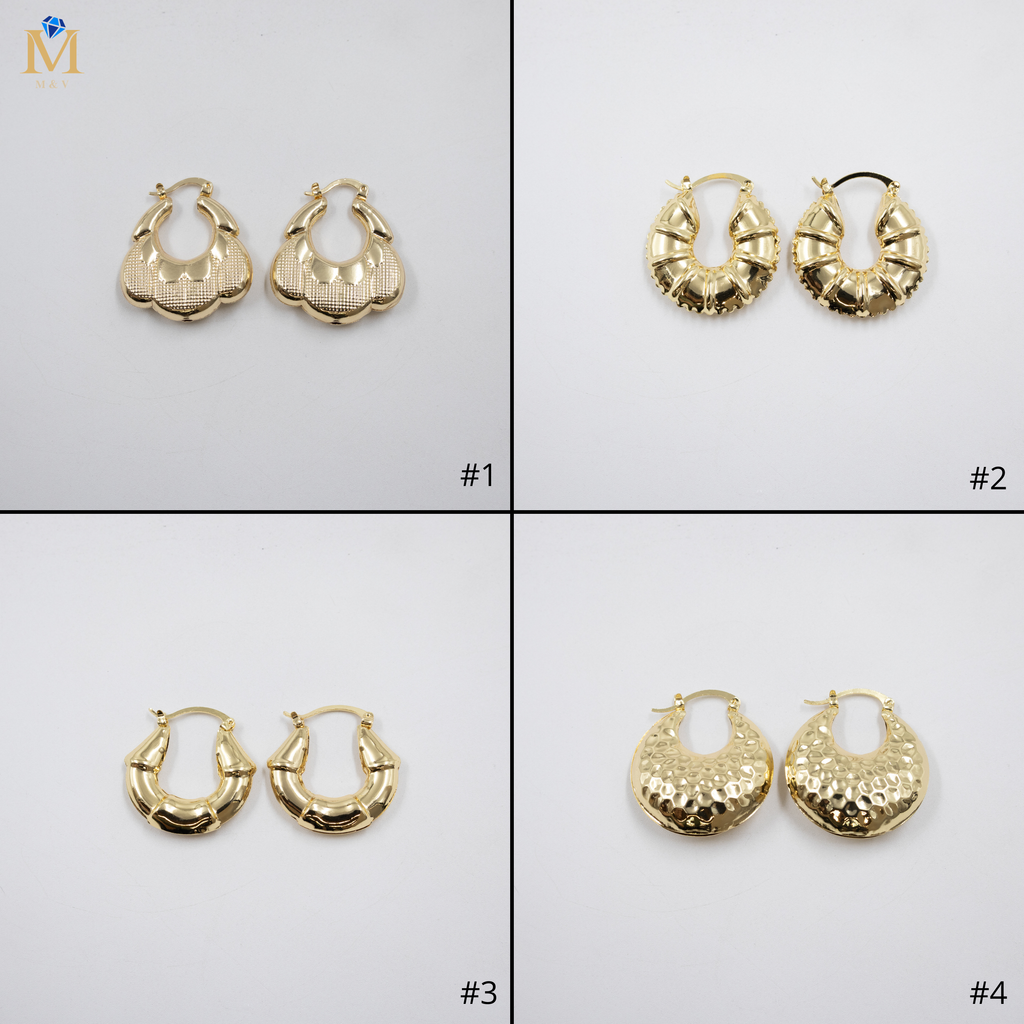 Aretes Dorados M1 Oro Laminado