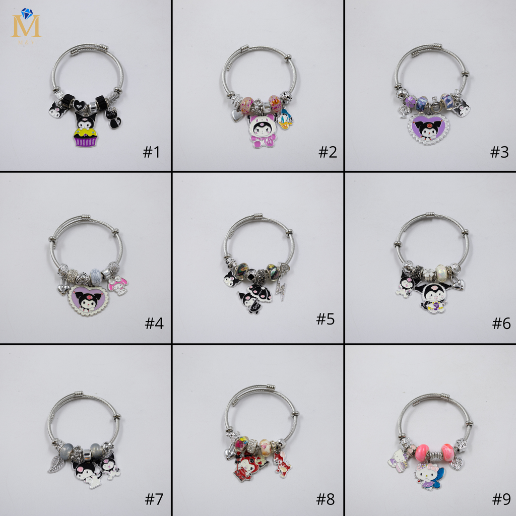 Pulsera tipo Pandora Plateados M3 Oro Laminado