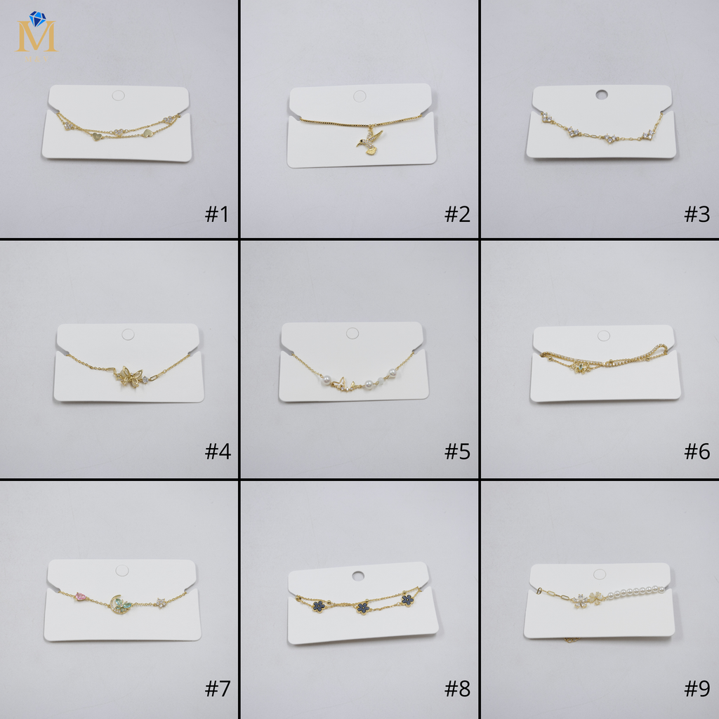 Pulsera Dorada Ansheli M9 Oro Laminado
