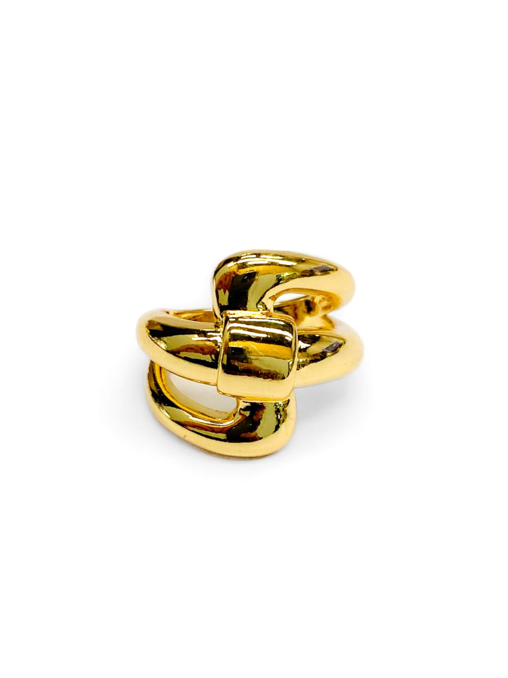 Anillo Dorado Liso Ajustable Oro Laminado