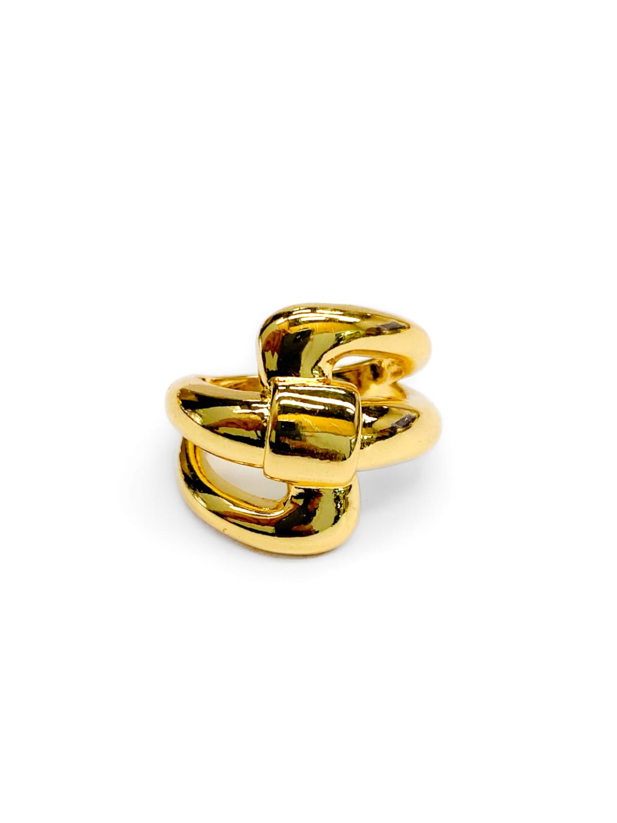 Anillo Dorado Liso Ajustable Oro Laminado
