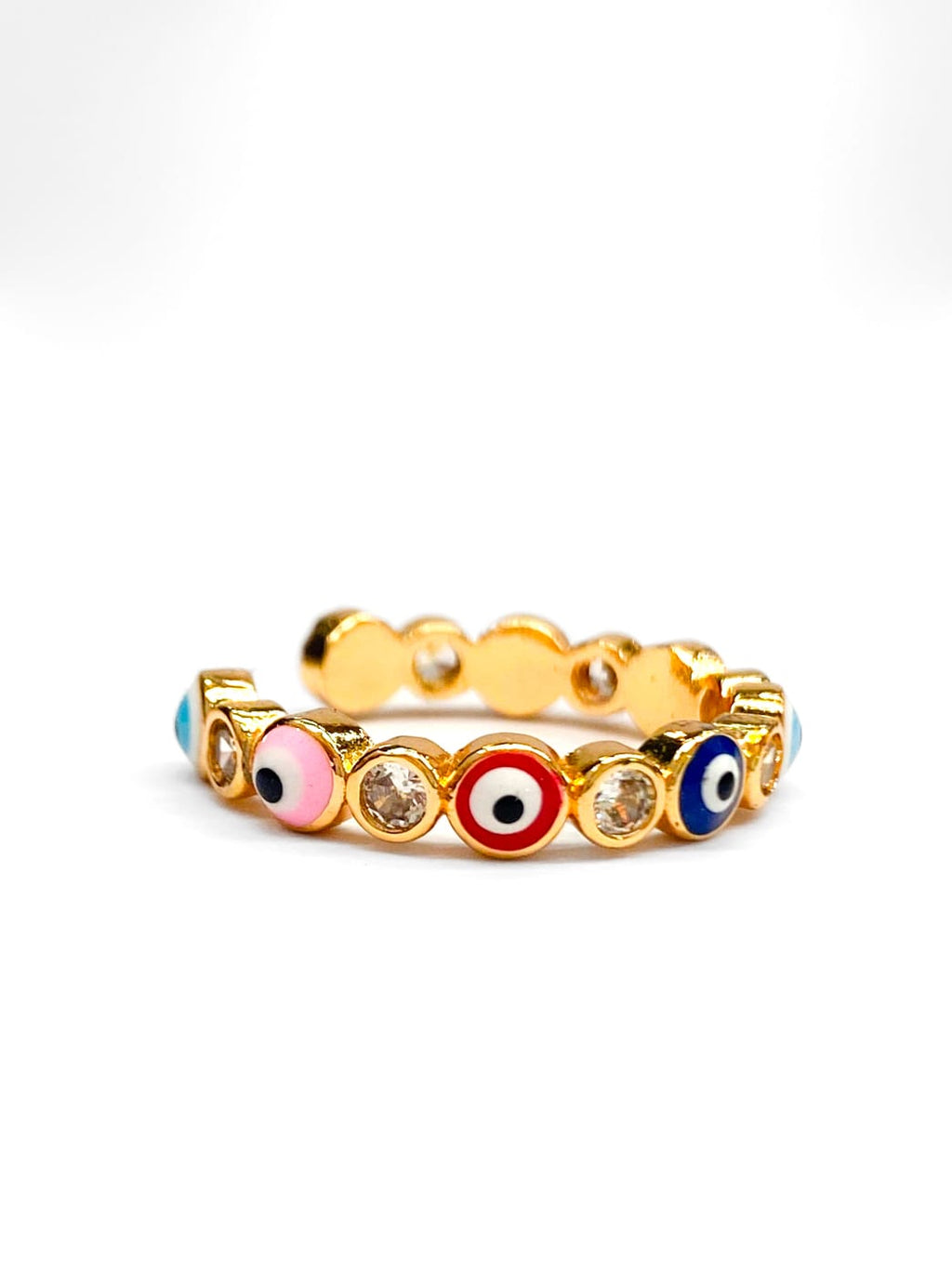 Anillo Ojo Turco Ajustable M6 Oro Laminado