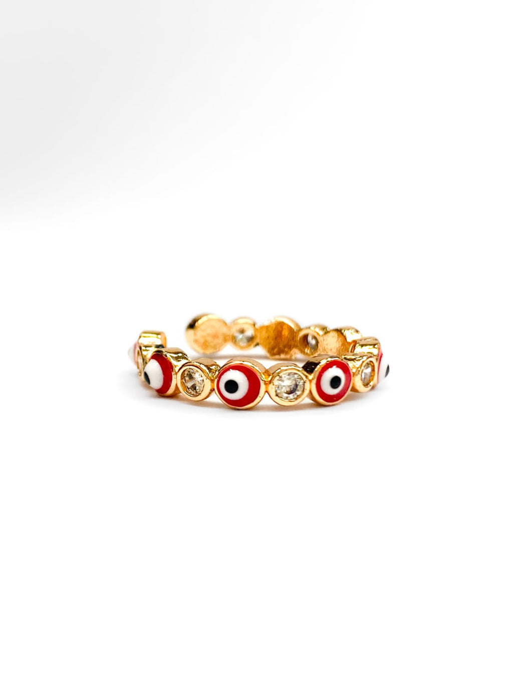 Anillo Ojo Turco Ajustable M6 Oro Laminado