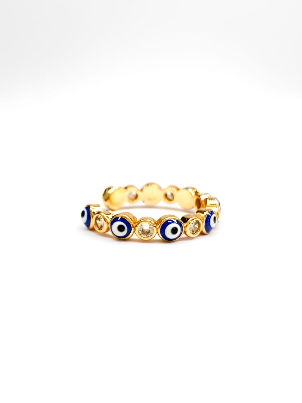 Anillo Ojo Turco Ajustable M6 Oro Laminado