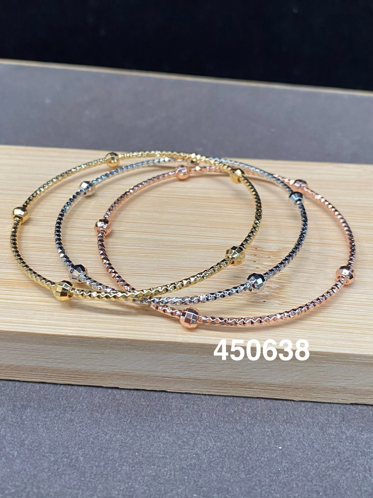 Pulseras de 3 colores M2 Oro Laminado