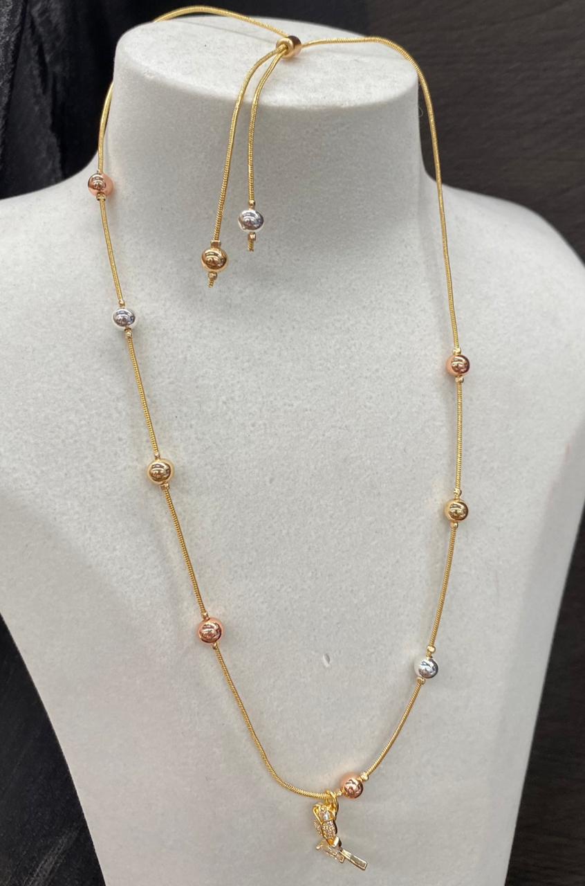 Cadena Dorada con Dije M1 Oro Laminado