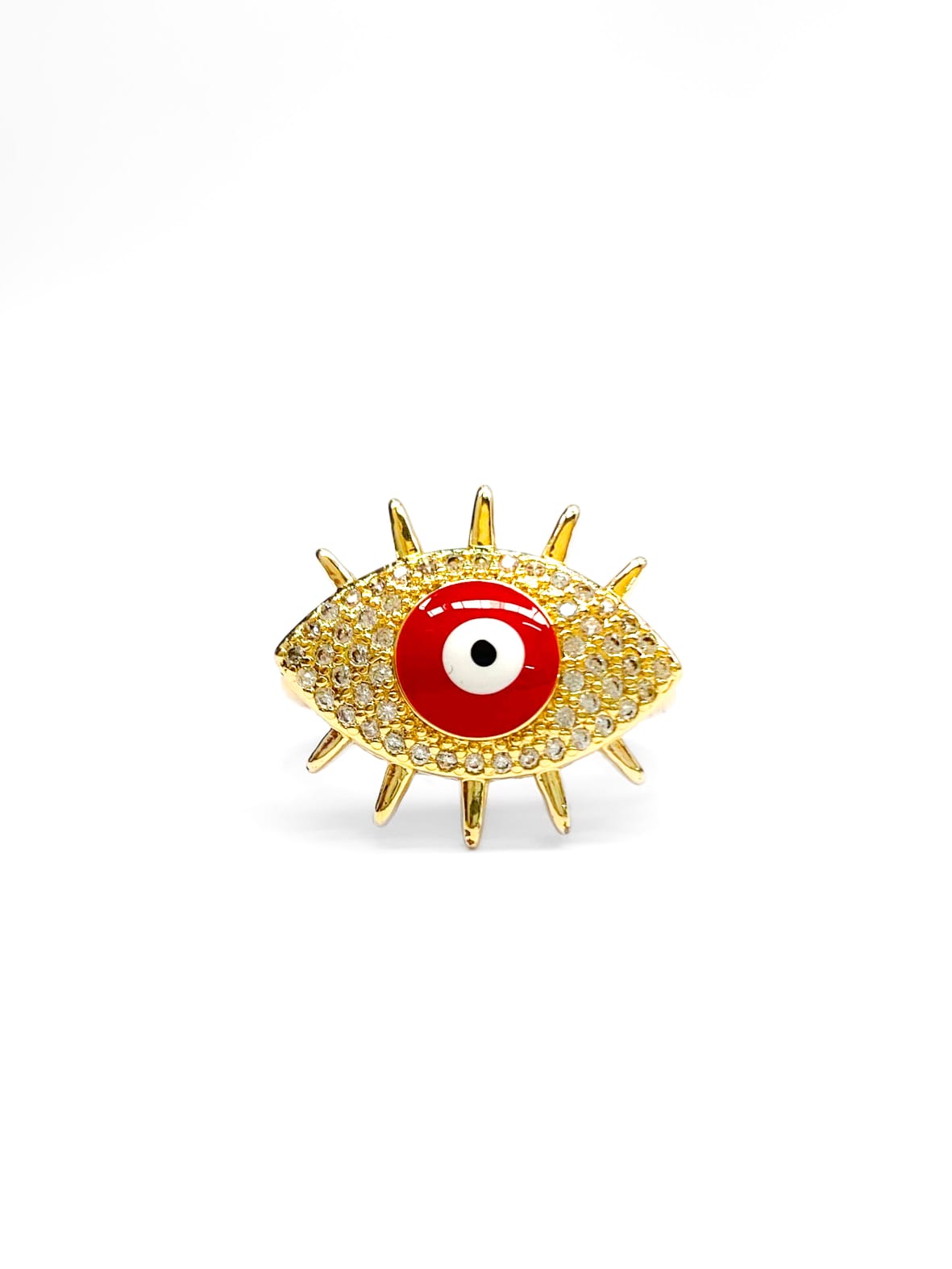 Anillo Ojo Turco Ajustable M5 Oro Laminado