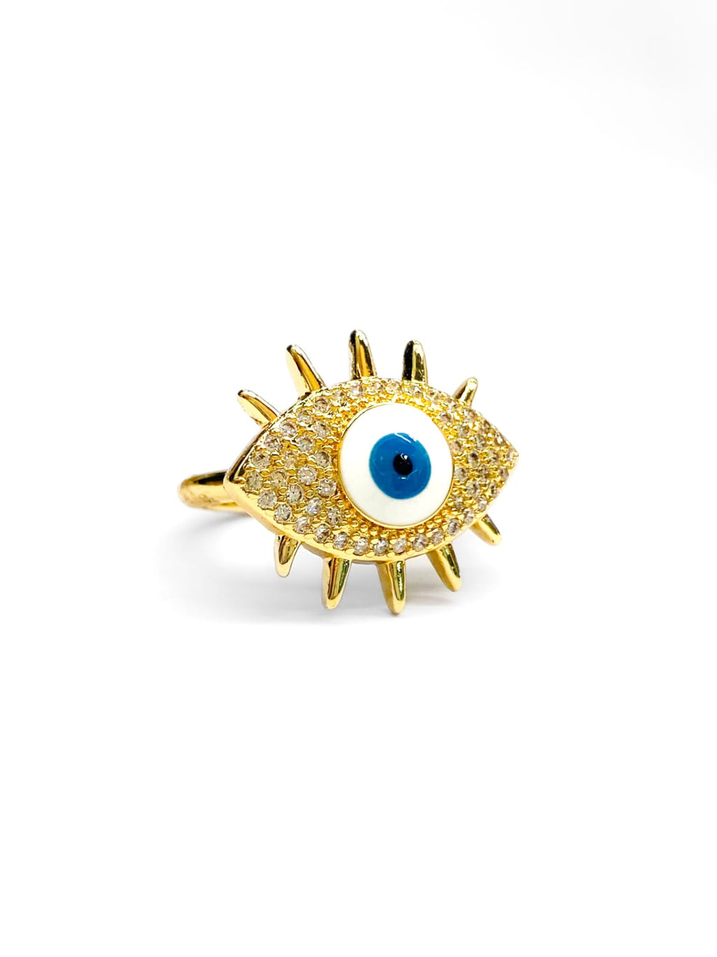 Anillo Ojo Turco Ajustable M5 Oro Laminado