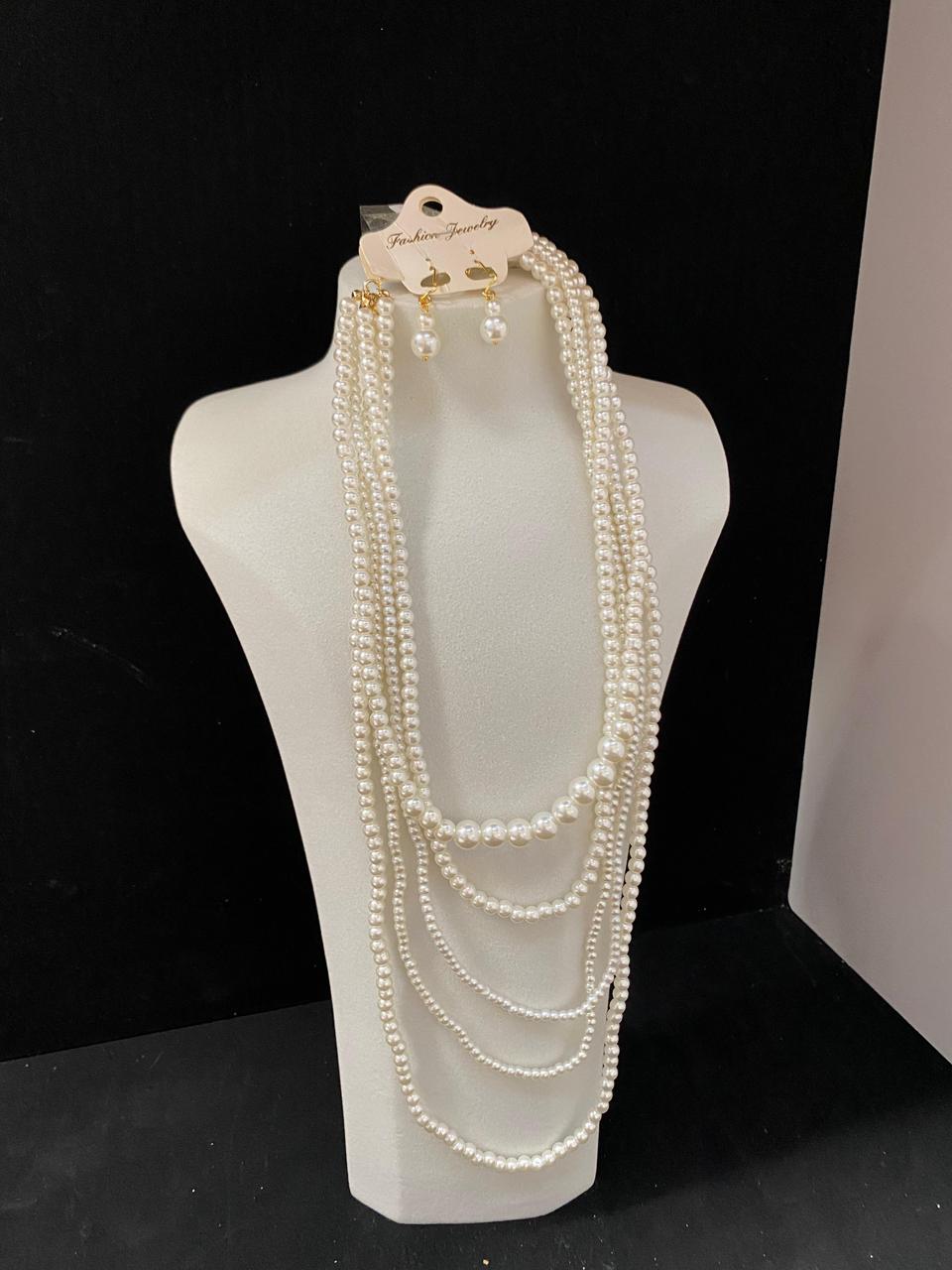 COLLARES DE PERLAS ORO LAMINADO