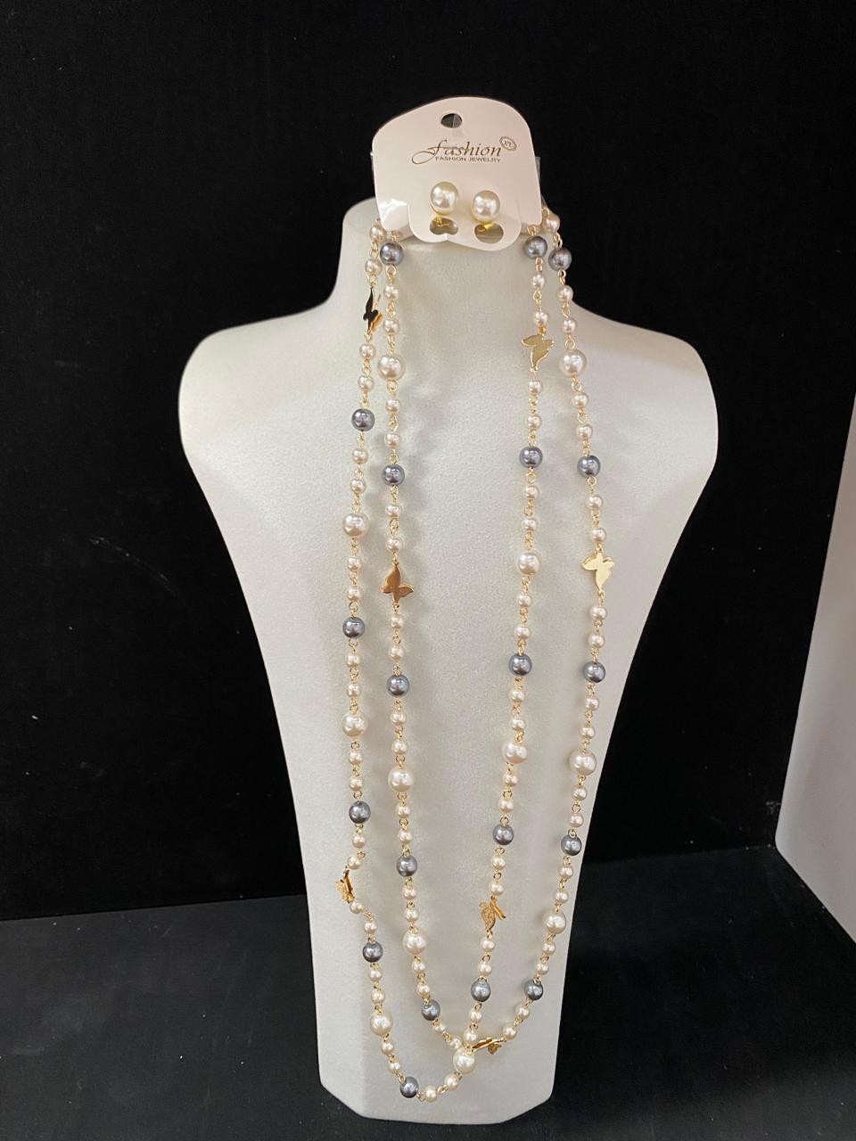 COLLARES DE PERLAS ORO LAMINADO