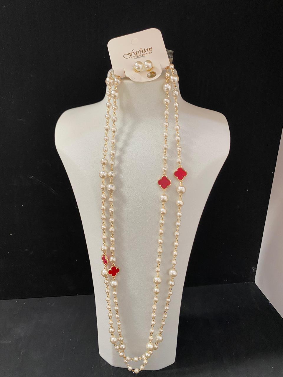 COLLARES DE PERLAS ORO LAMINADO