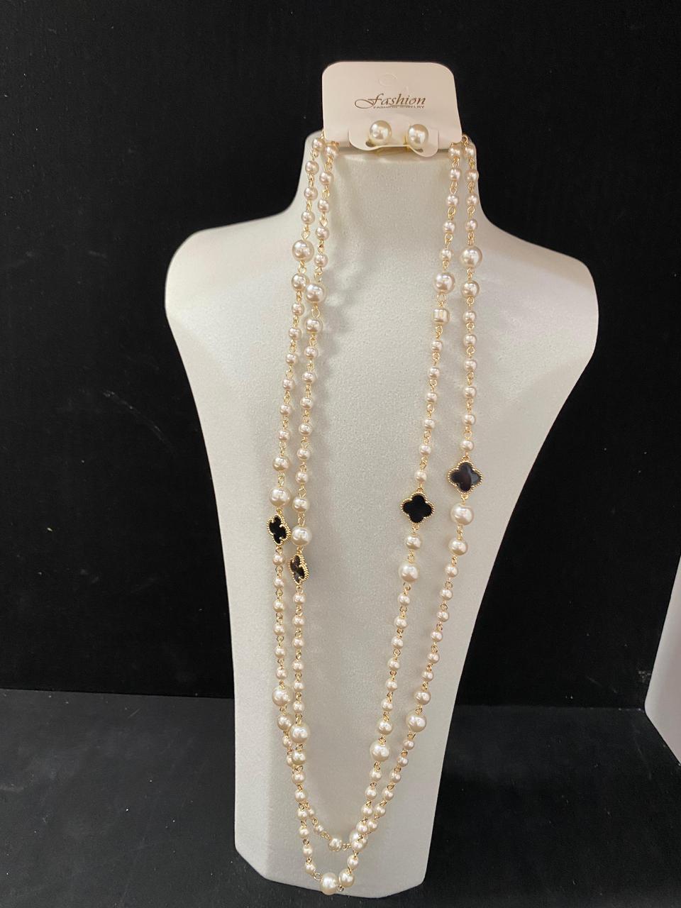 COLLARES DE PERLAS ORO LAMINADO