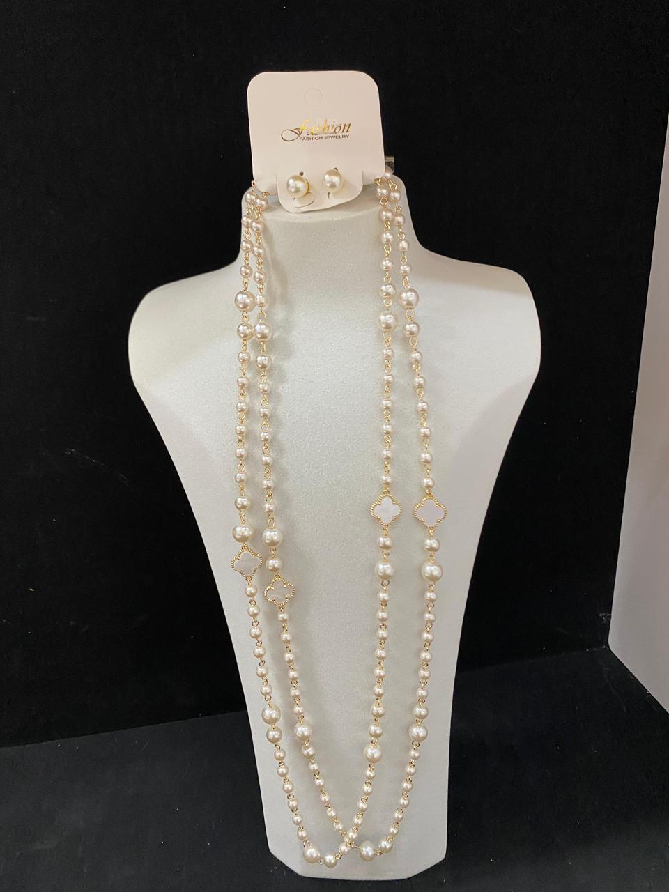 COLLARES DE PERLAS ORO LAMINADO