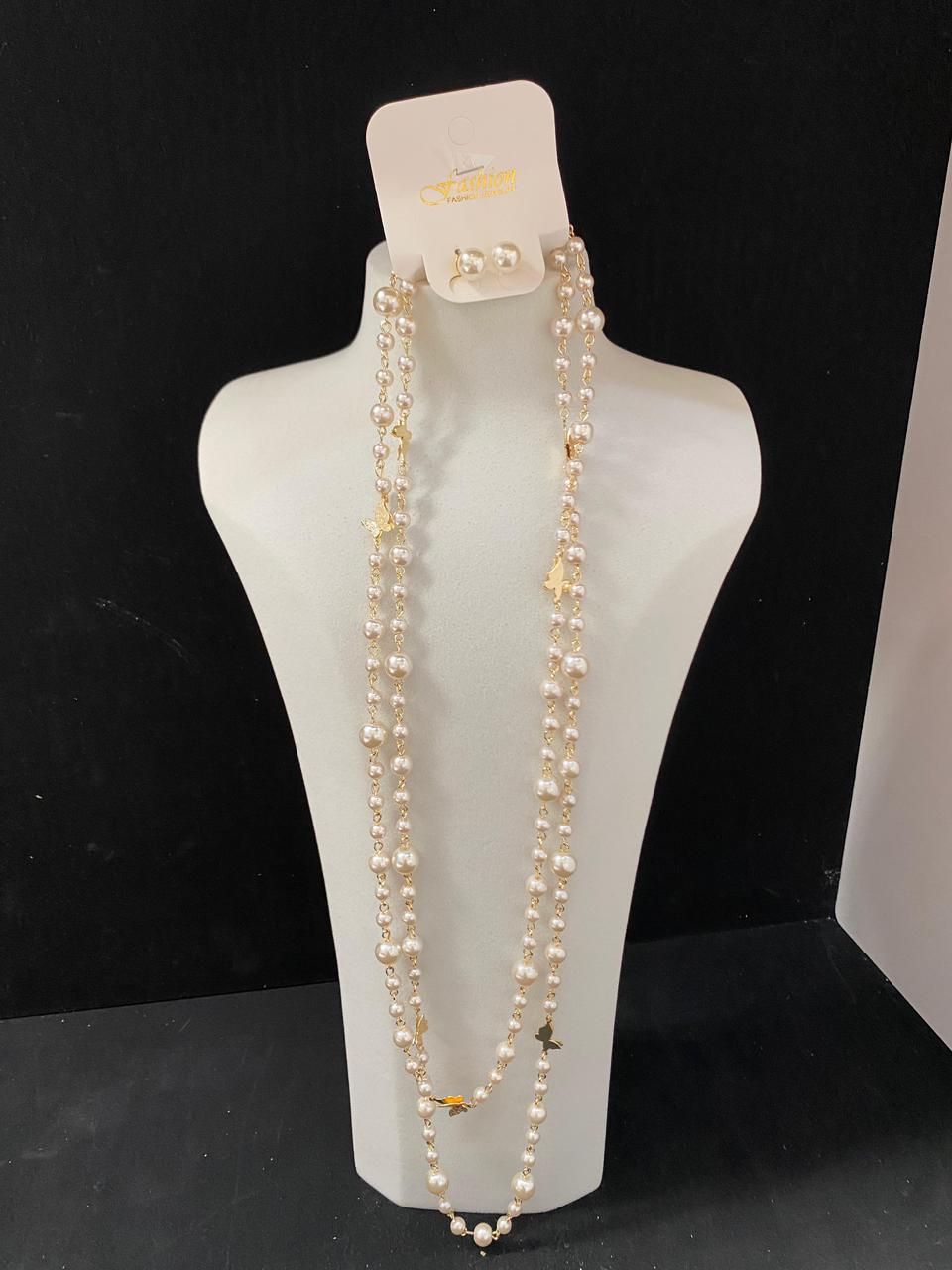 COLLARES DE PERLAS ORO LAMINADO