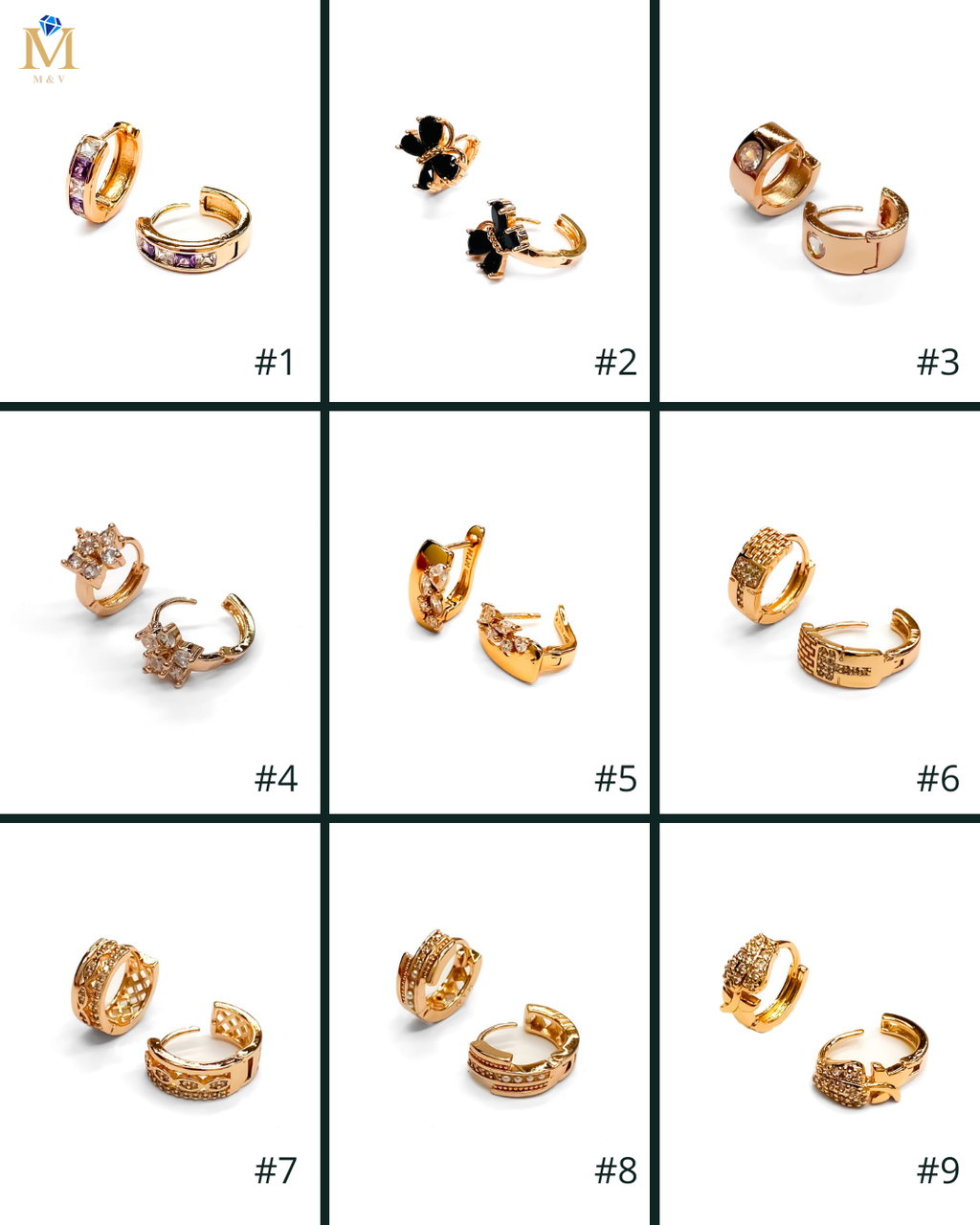 ARETES HUGGIES M4 - ORO LAMINADO