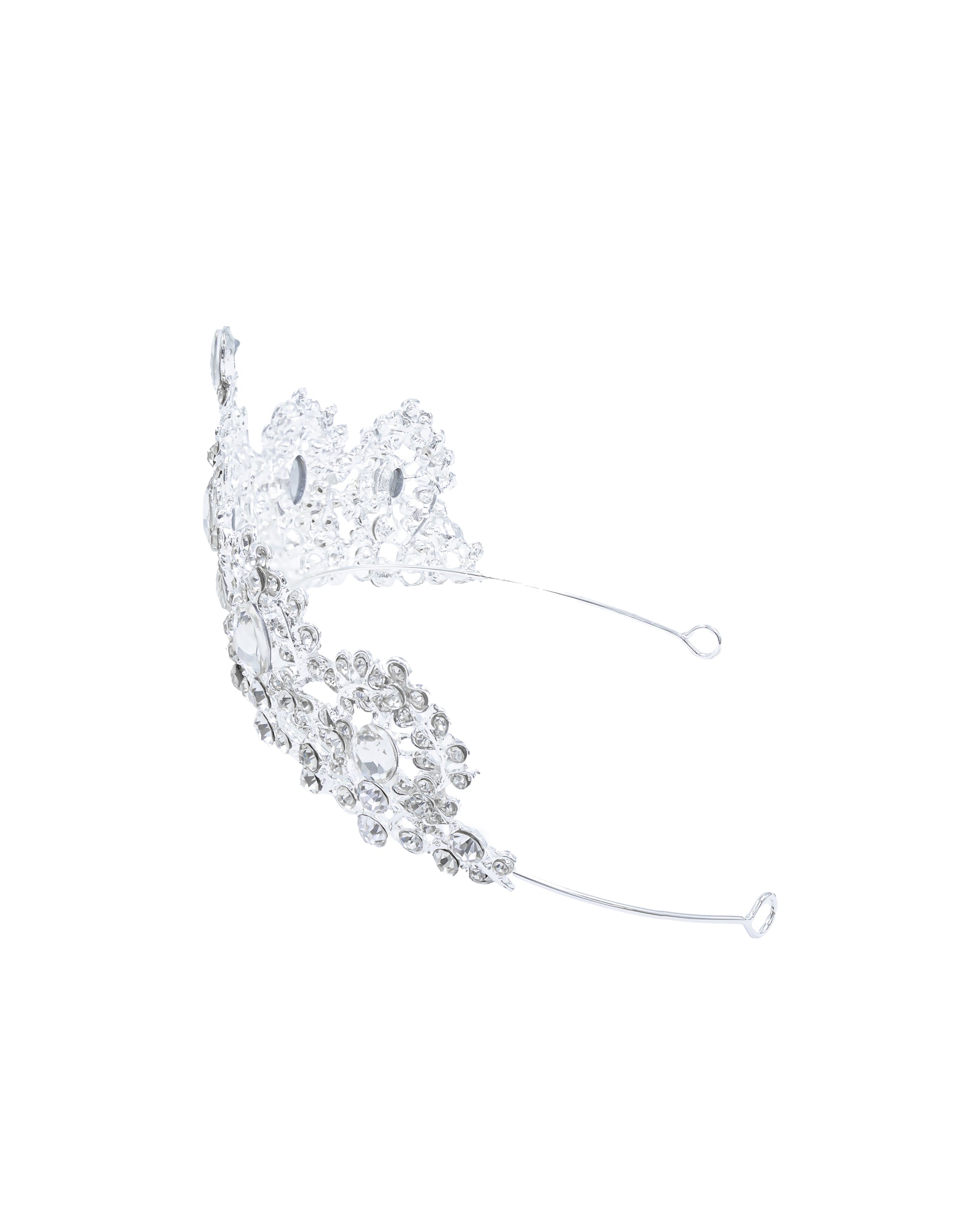 Corona Plateada de Diadema con piedras  - M14 Oro Laminado
