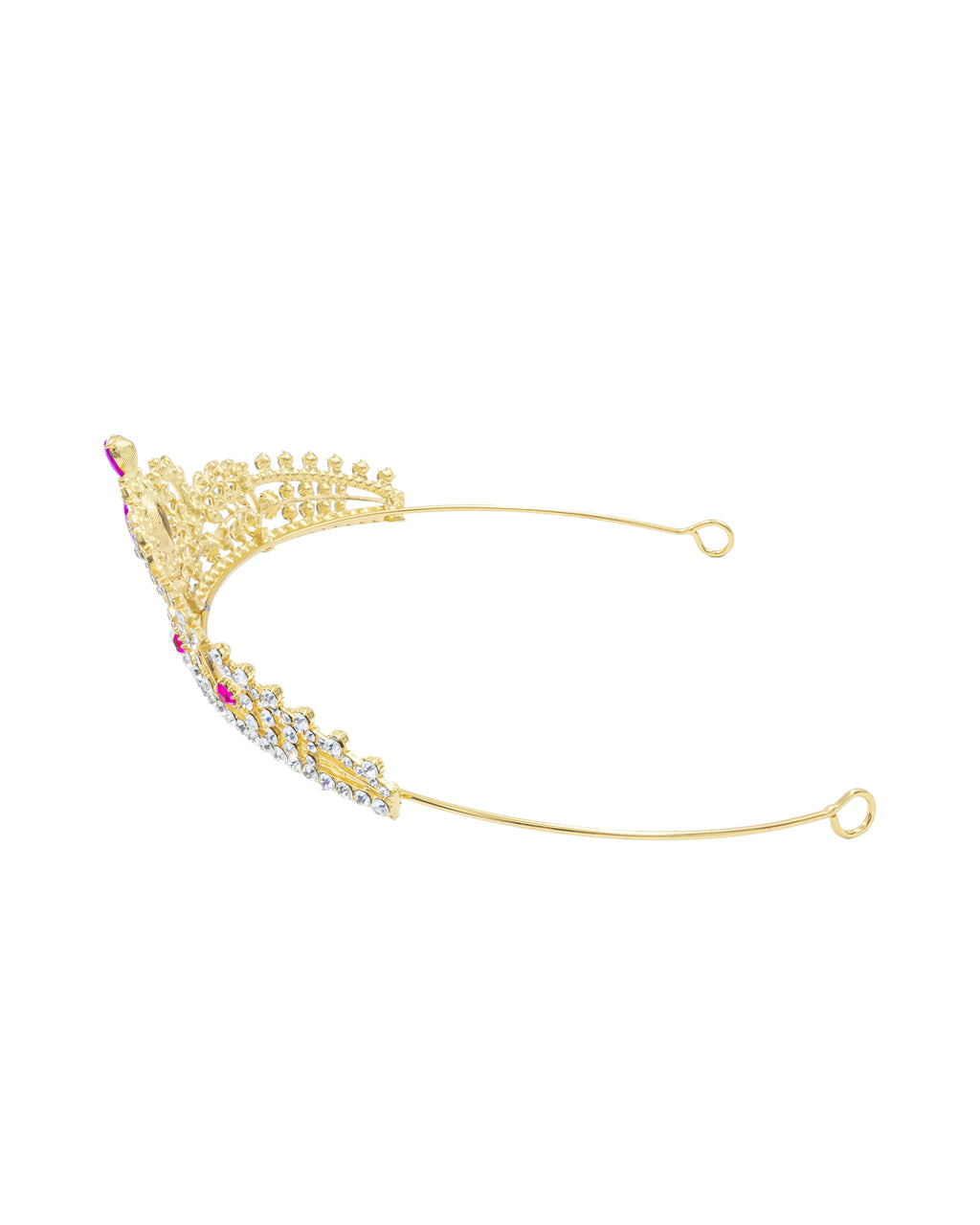 Corona Dorada de Diadema con piedras  - M122 Oro Laminado