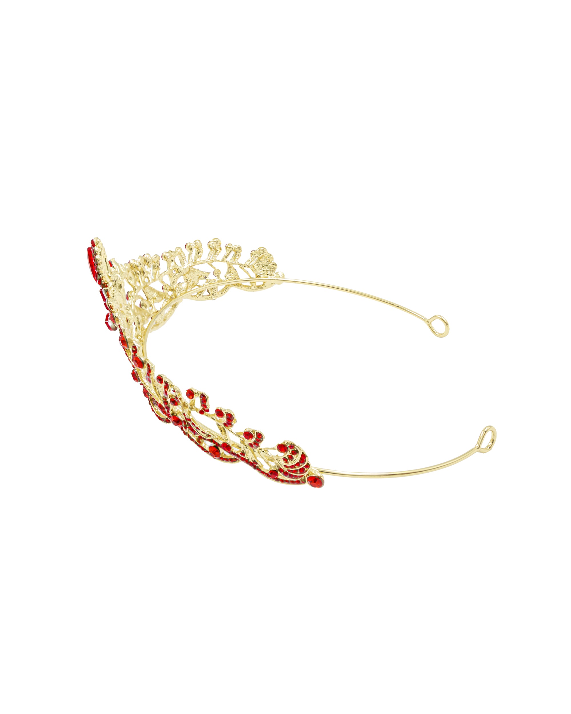 Corona Dorada de Diadema con piedras  - M148 Oro Laminado