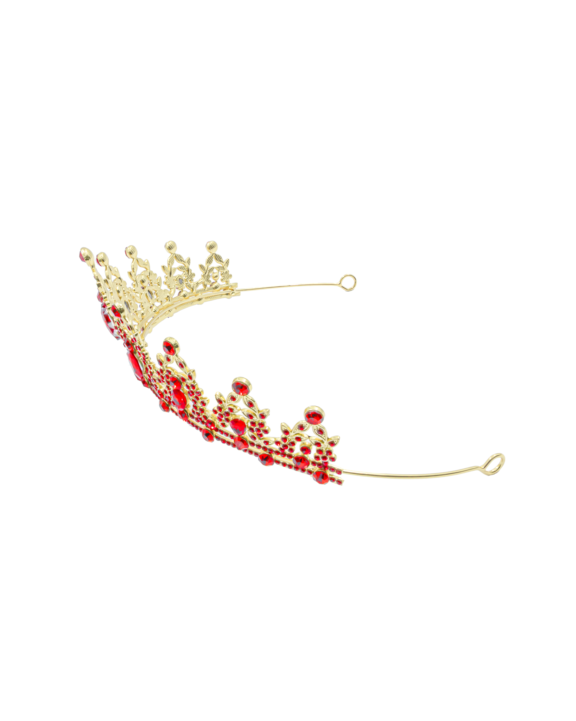 Corona Dorada de Diadema con piedras  - M244 Oro Laminado
