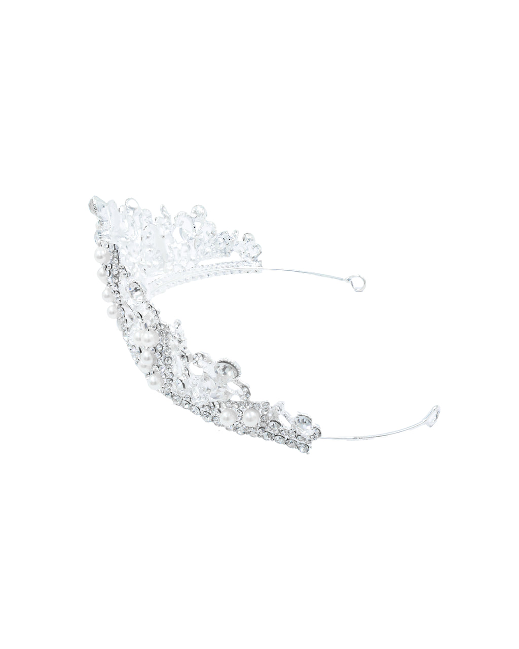 Corona Plateada de Diadema con piedras  - M75 Oro Laminado