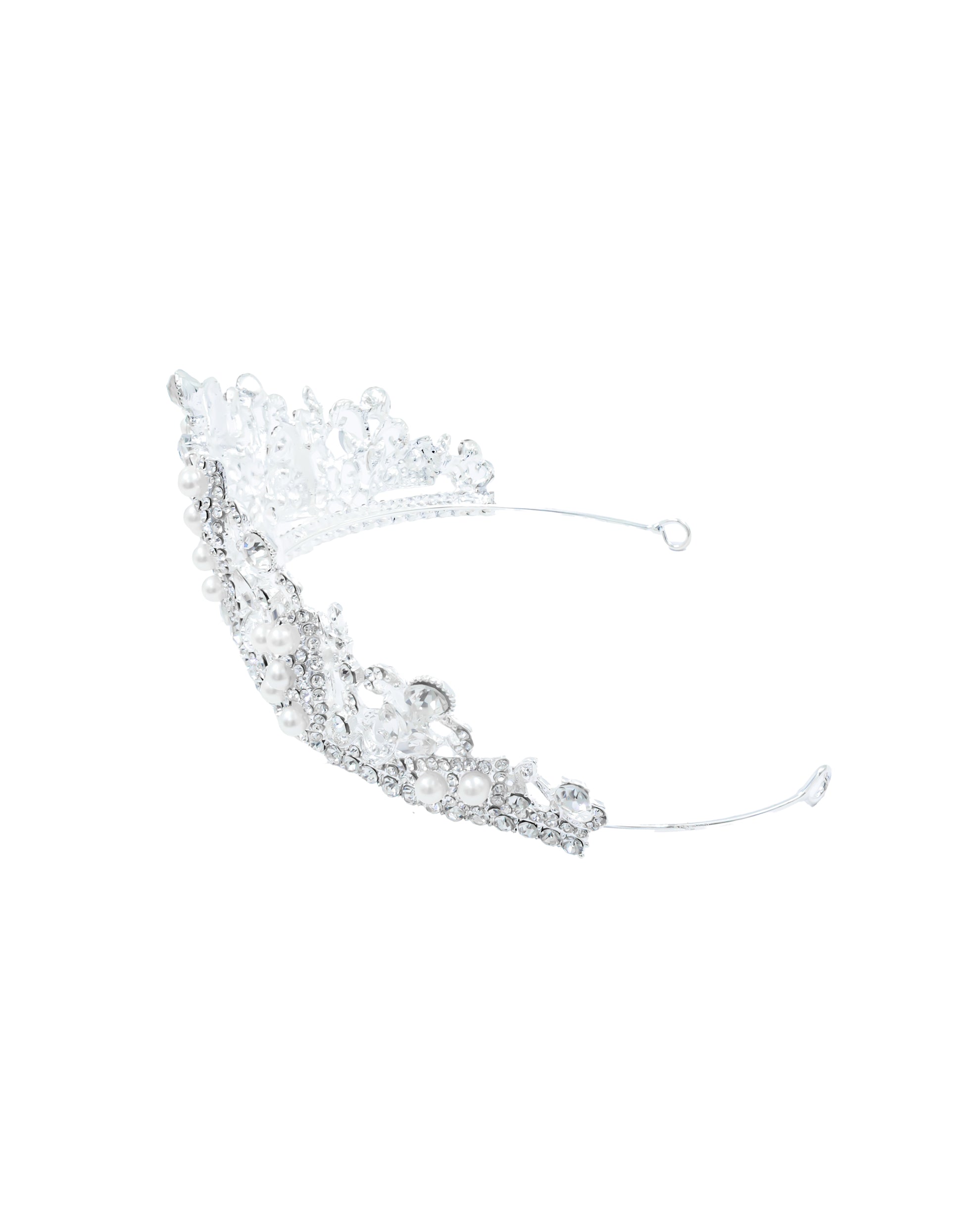 Corona Plateada de Diadema con piedras  - M75 Oro Laminado