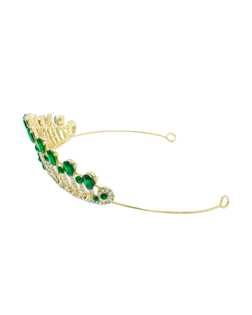 Corona Dorada de Diadema con piedras  - M160 Oro Laminado