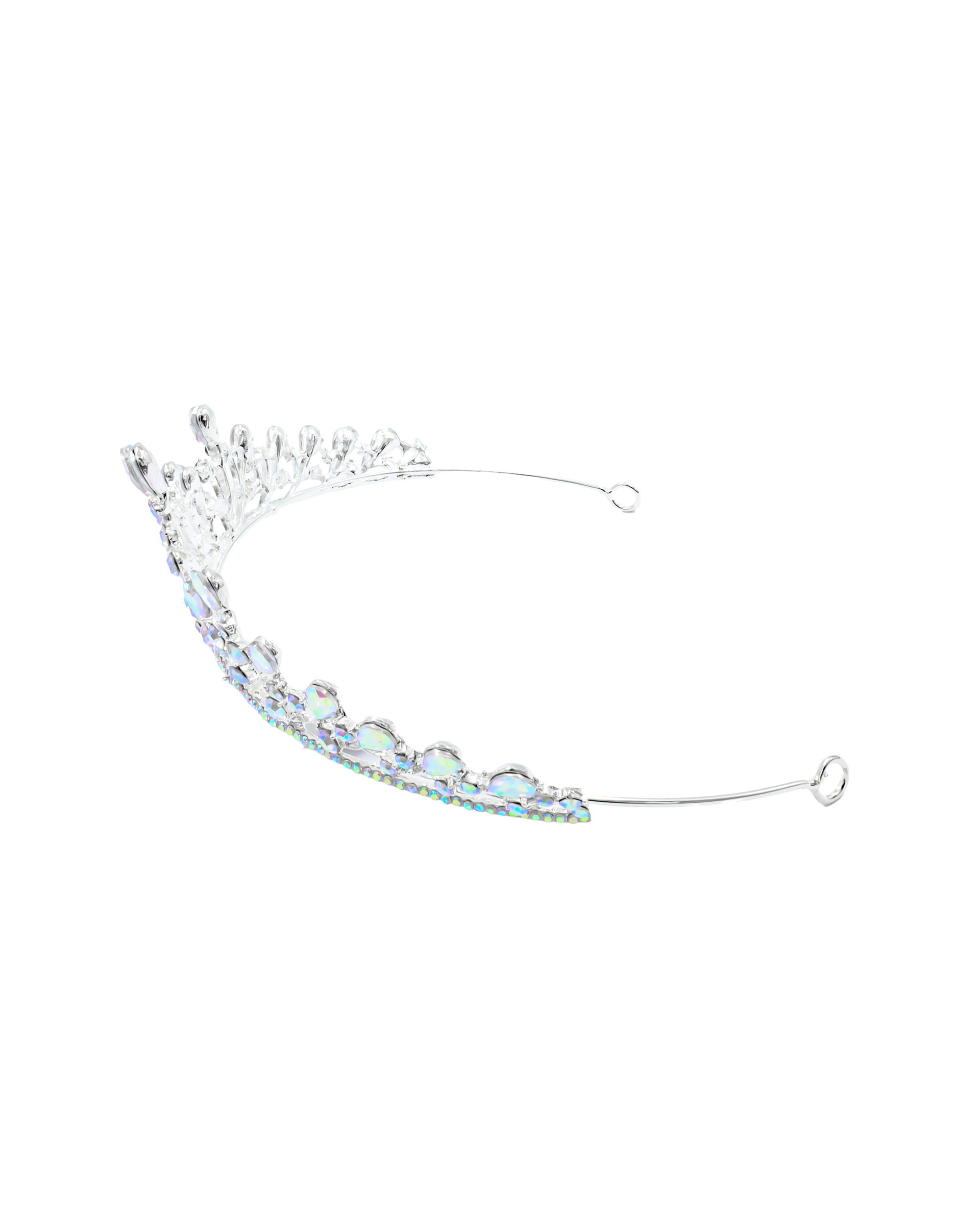 Corona Plateada de Diadema con piedras  - M174 Oro Laminado