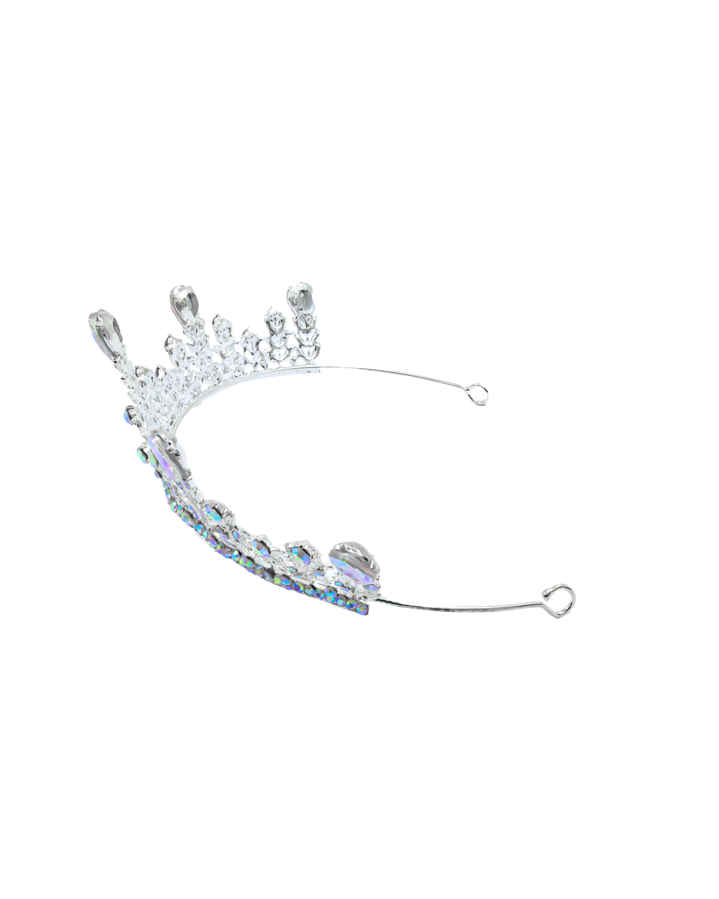 Corona Plateada de Diadema con piedras  - M171 Oro Laminado