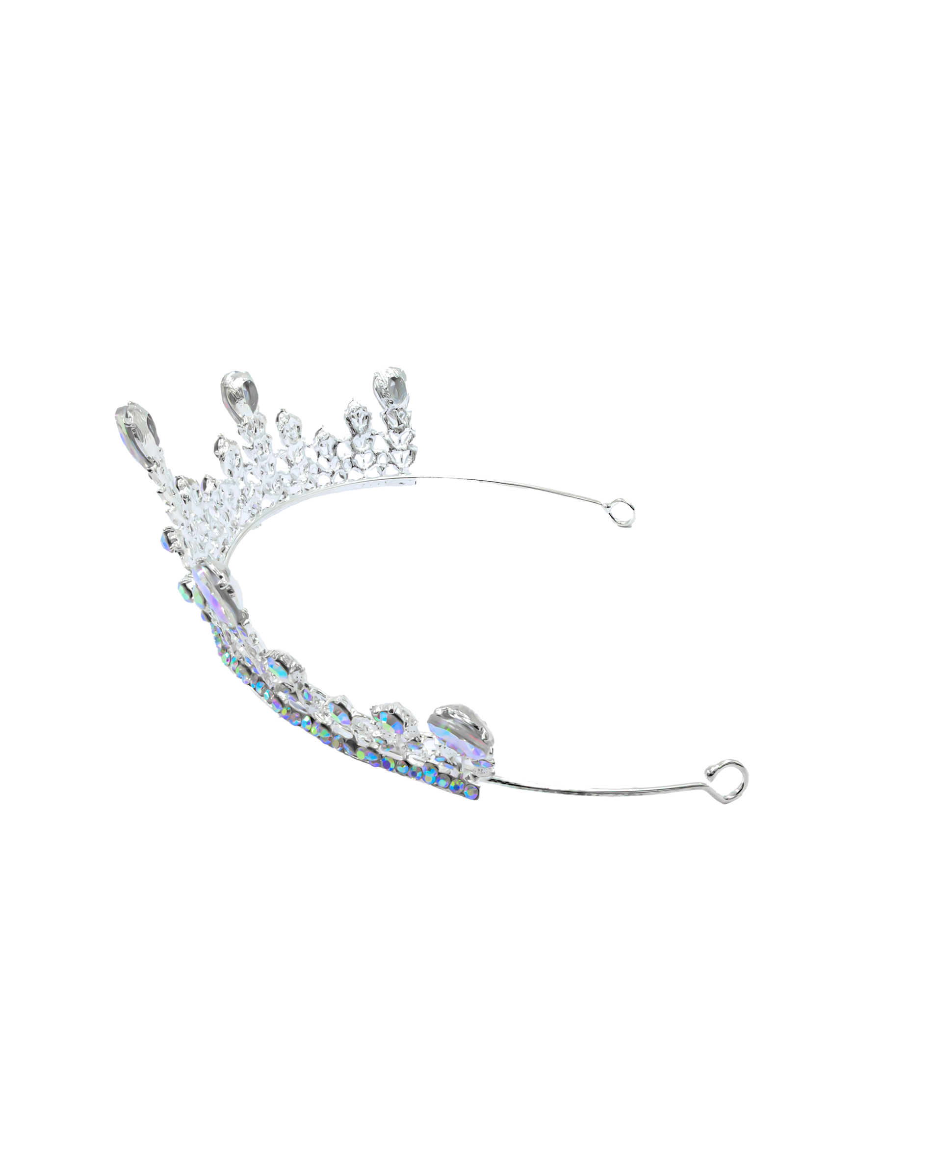 Corona Plateada de Diadema con piedras  - M171 Oro Laminado