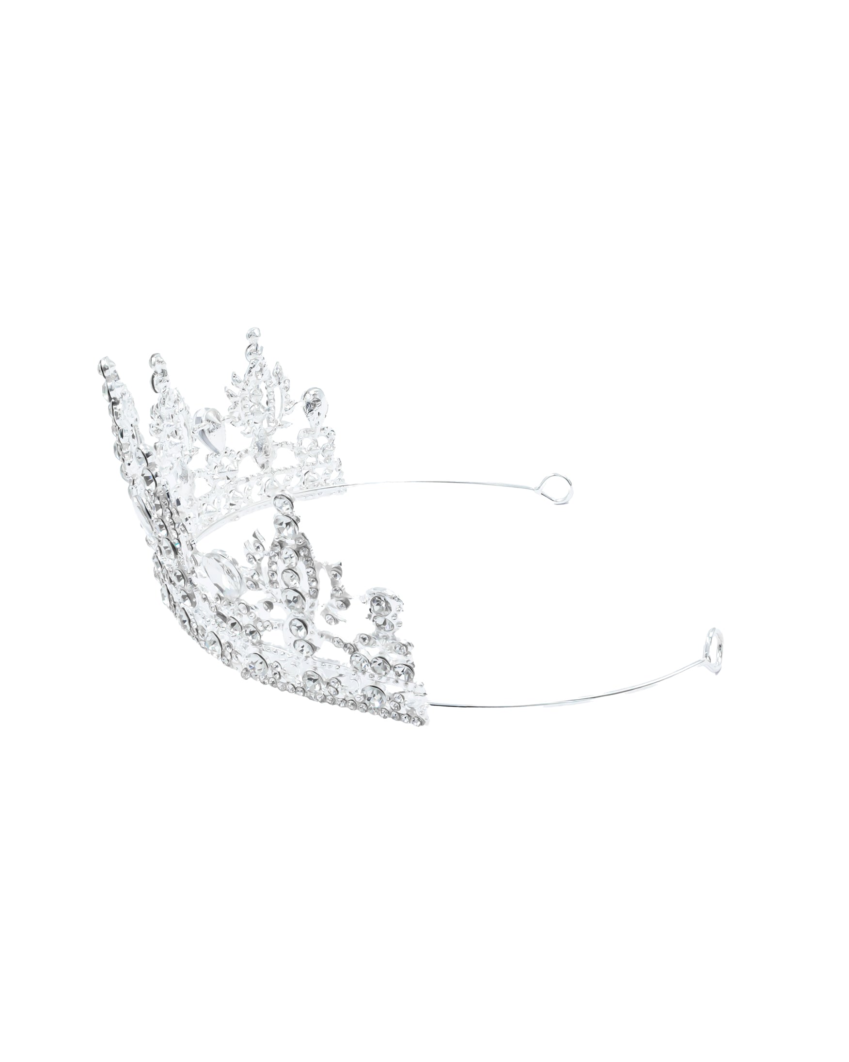 Corona Plateada de Diadema con piedras  - M60 Oro Laminado