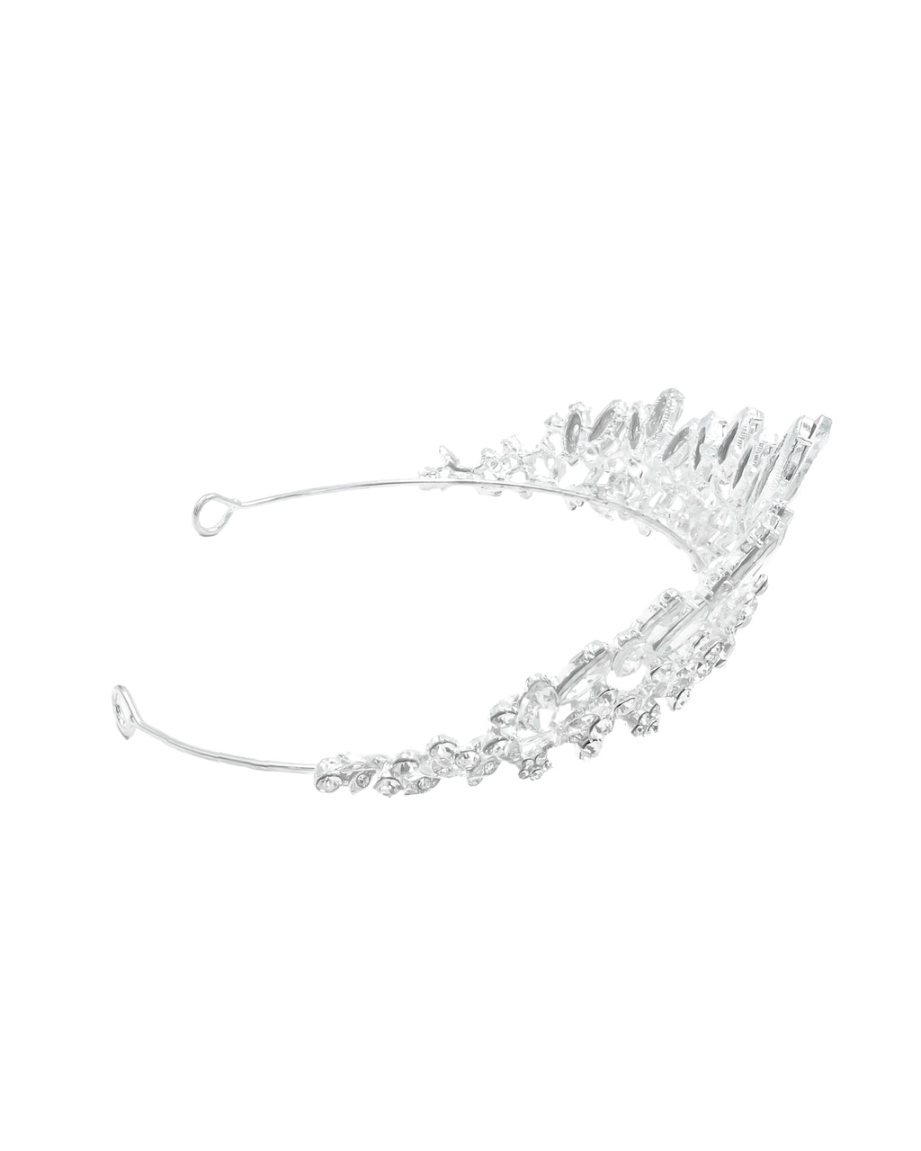 Corona Plateada de Diadema con piedras  - M68 Oro Laminado