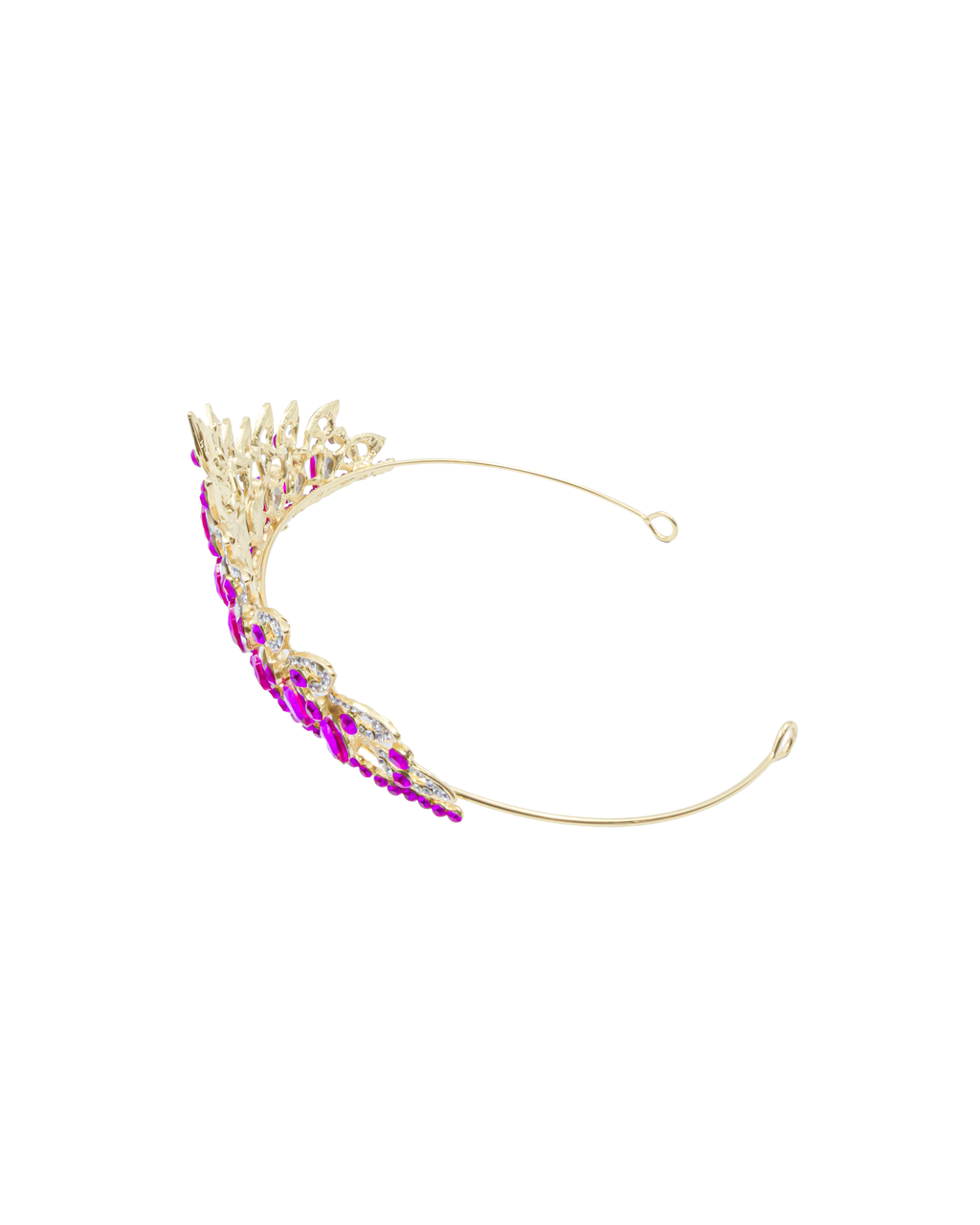 Corona Dorada de Diadema con piedras  - M259 Oro Laminado