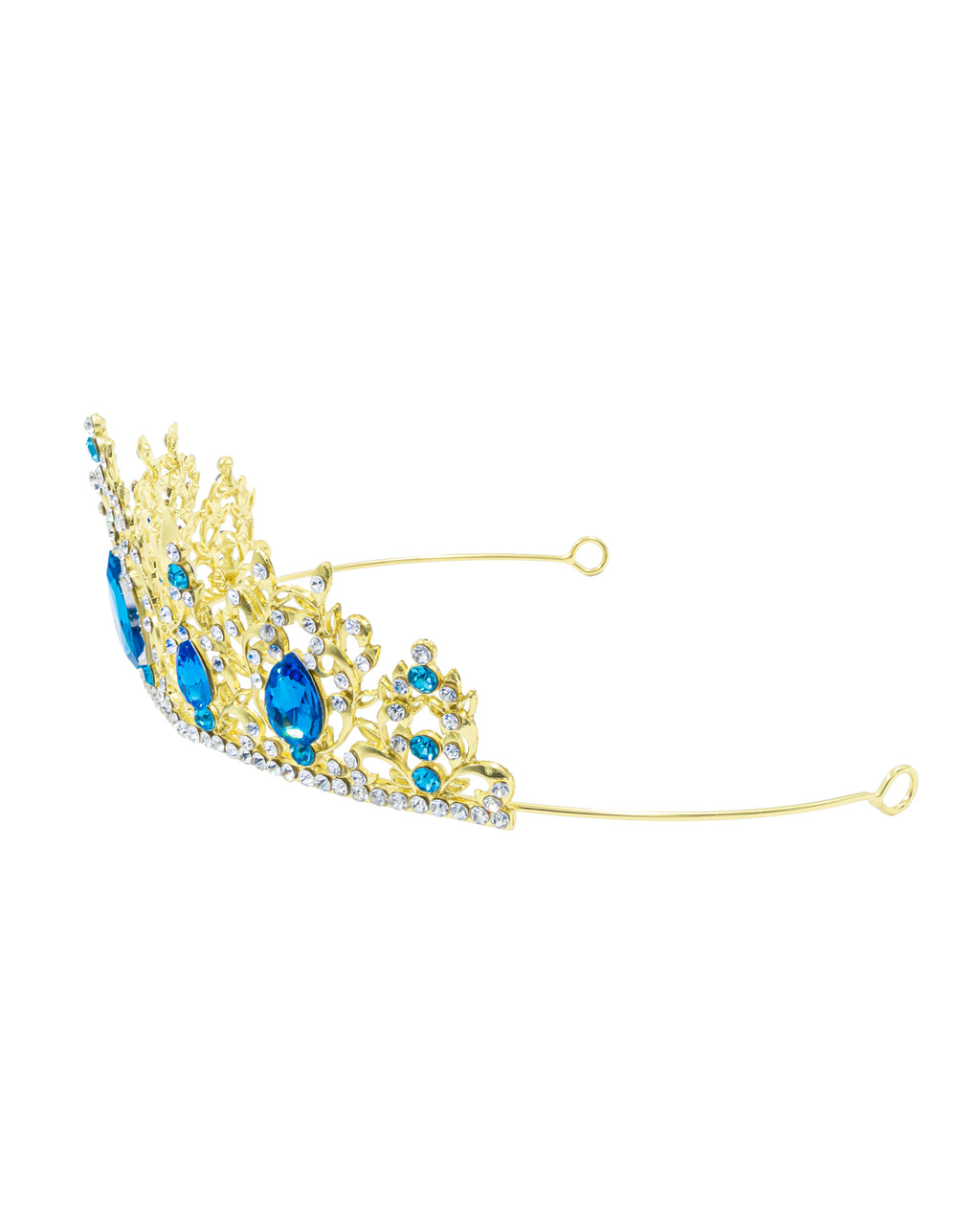 Corona Dorada de Diadema con piedras  - M142 Oro Laminado