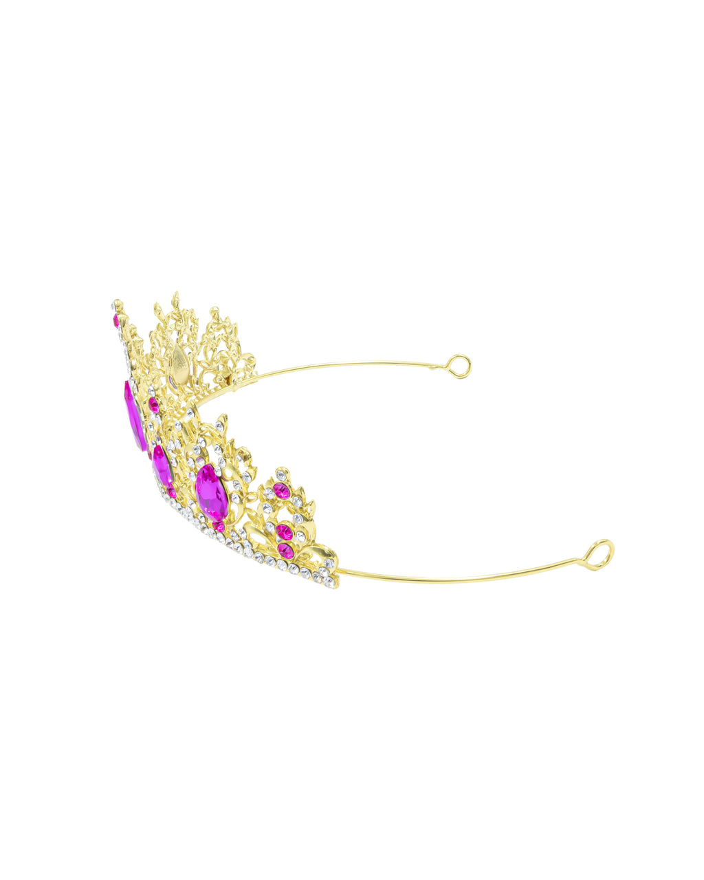 Corona Dorada de Diadema con piedras  - M143 Oro Laminado
