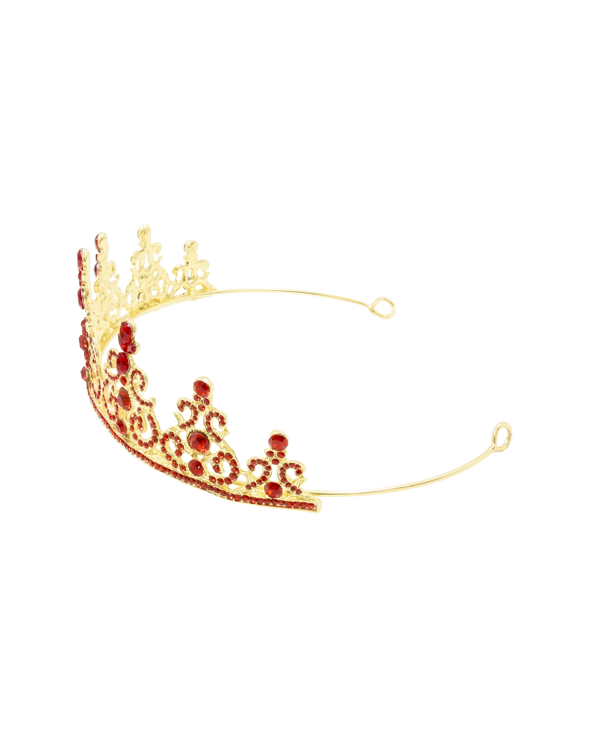 Corona Dorada de Diadema con piedras  - M156 Oro Laminado