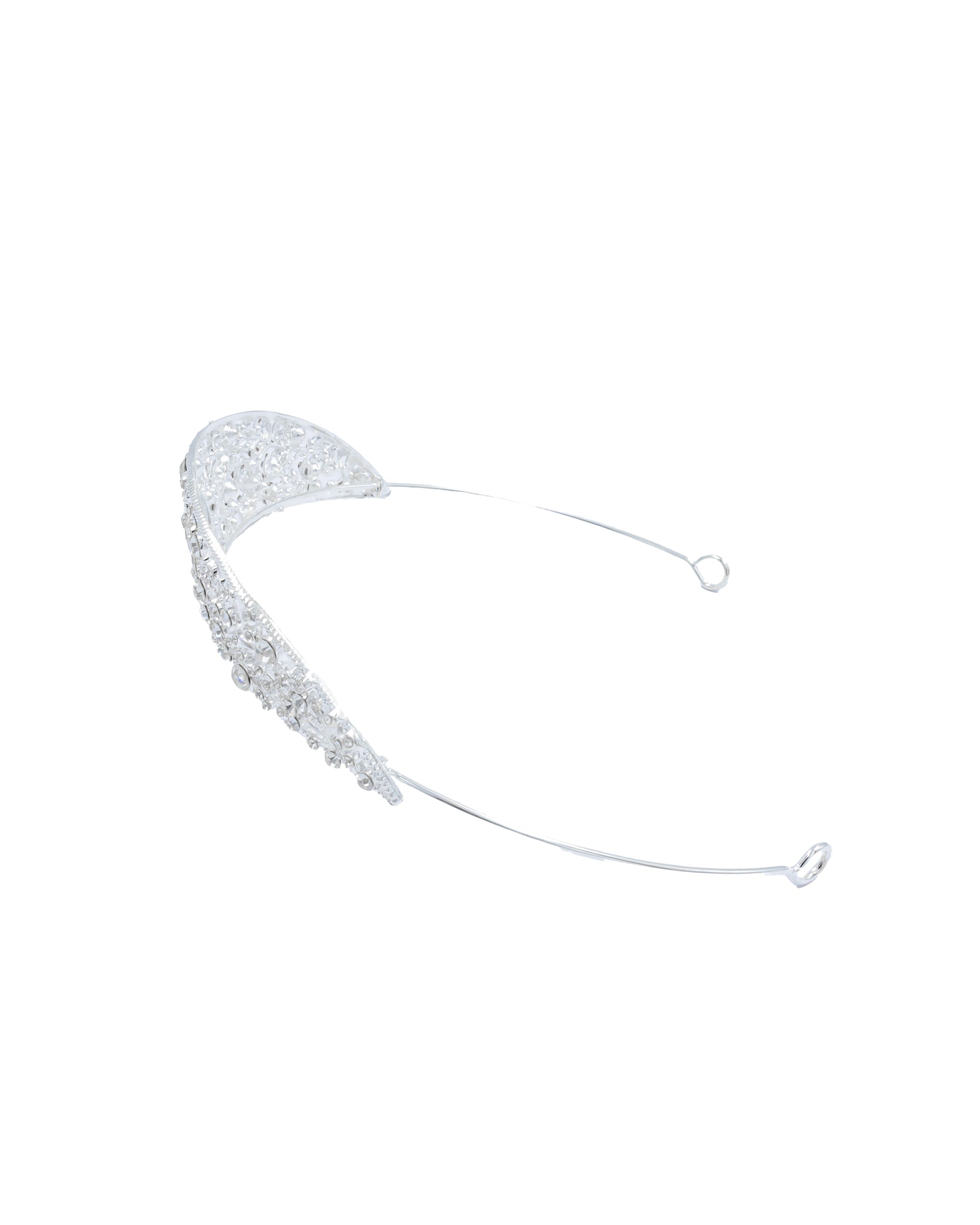 Corona Plateada de Diadema con piedras  - M64 Oro Laminado