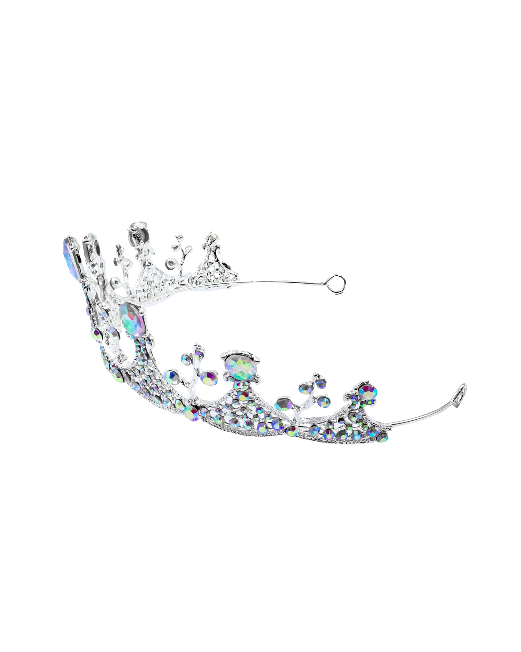 Corona Plateada de Diadema con piedras  - M166 Oro Laminado