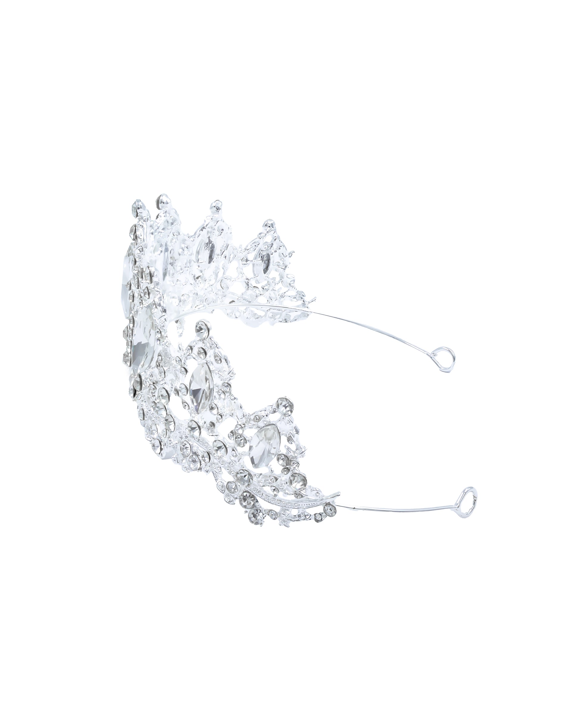 Corona Plateada de Diadema con piedras  - M33 Oro Laminado