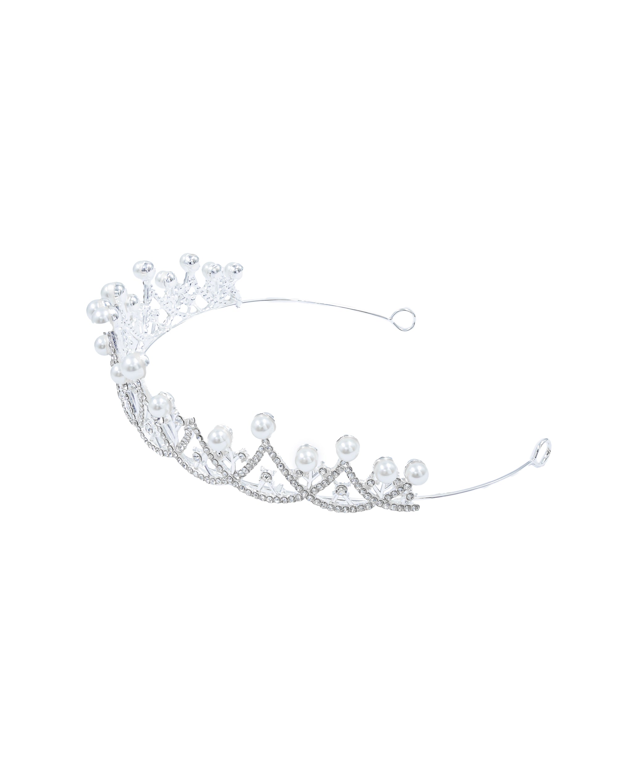 Corona Plateada de Diadema con piedras  - M27 Oro Laminado