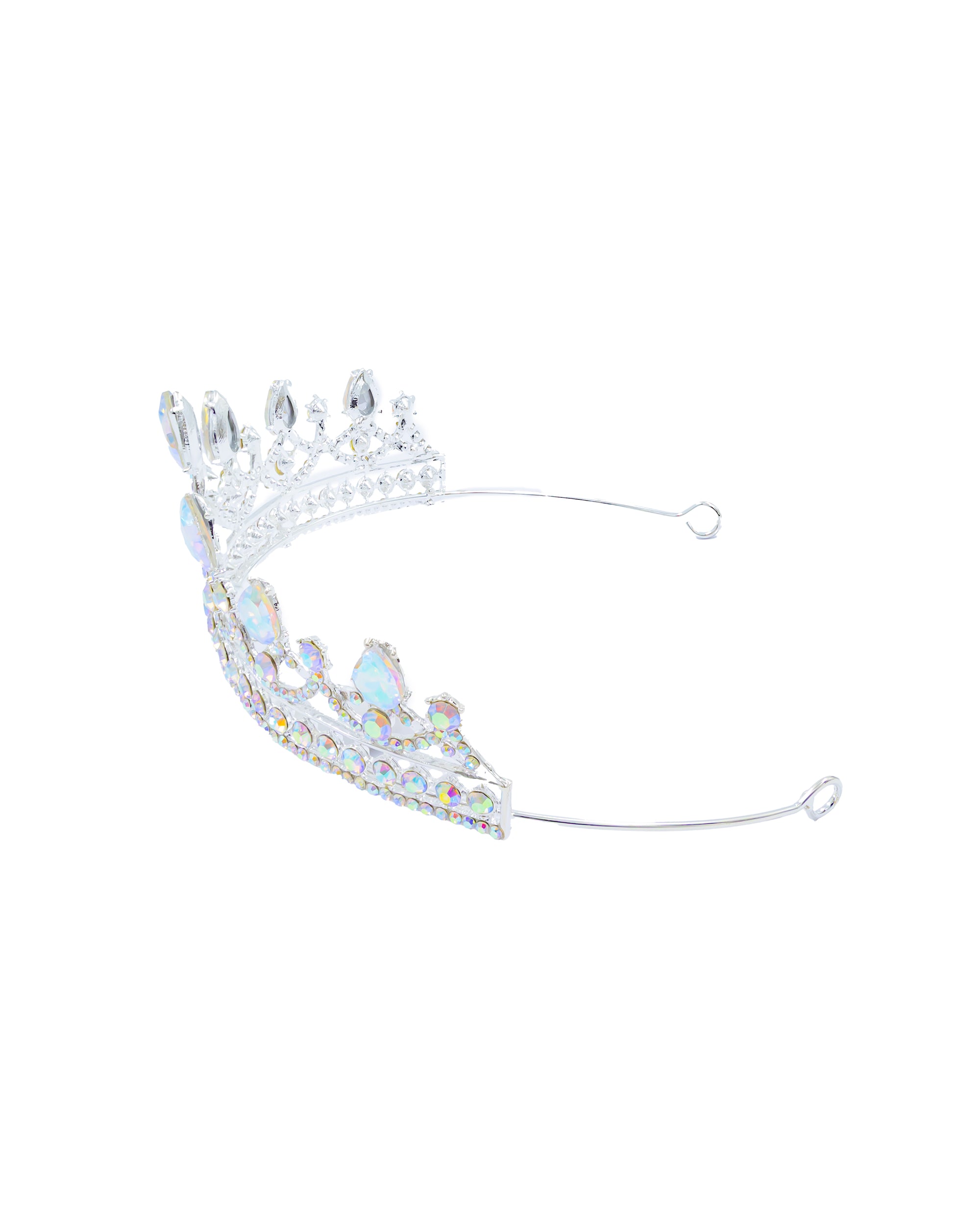 Corona Plateada de Diadema con piedras  - M117 Oro Laminado