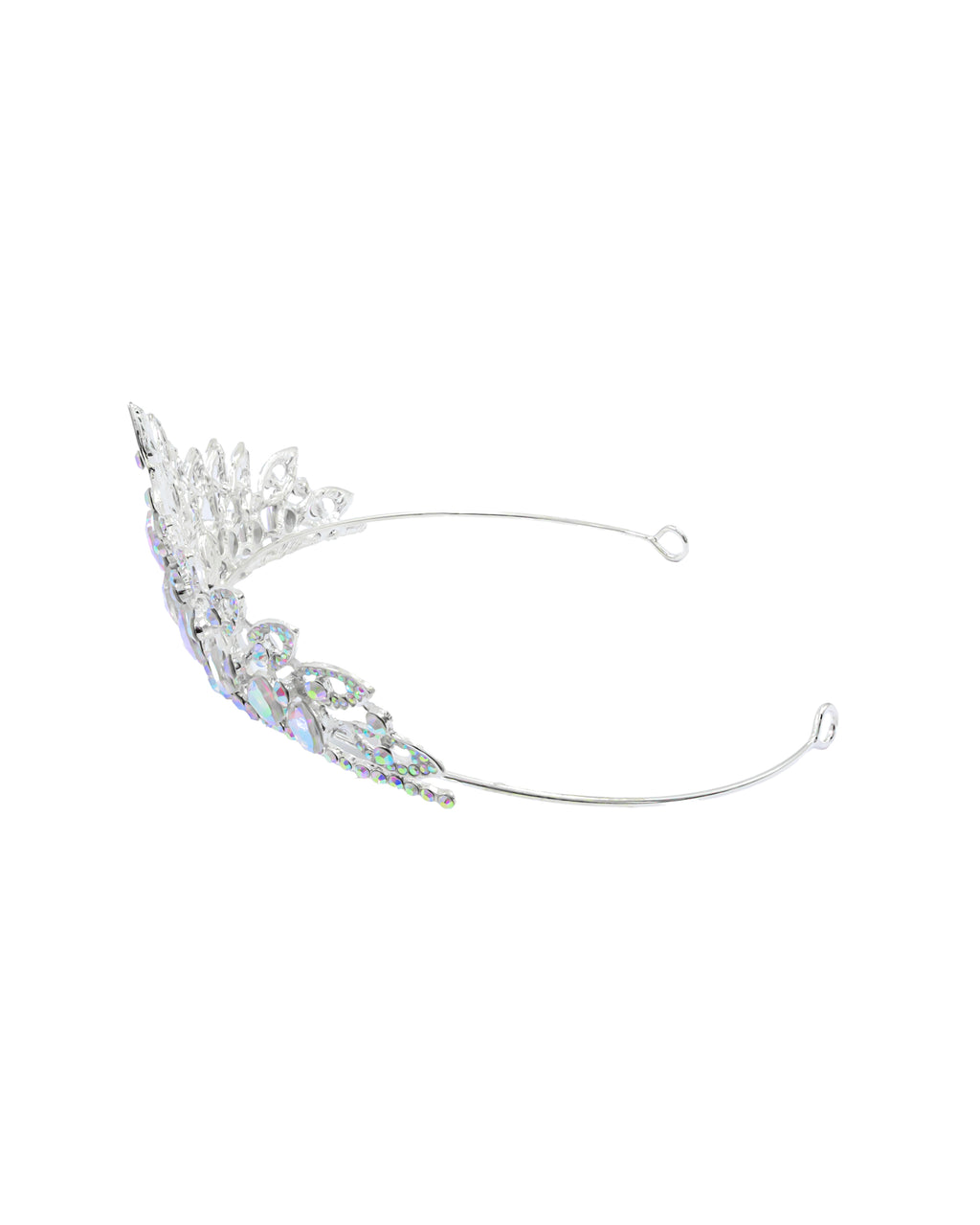 Corona Plateada de Diadema con piedras  - M163 Oro Laminado